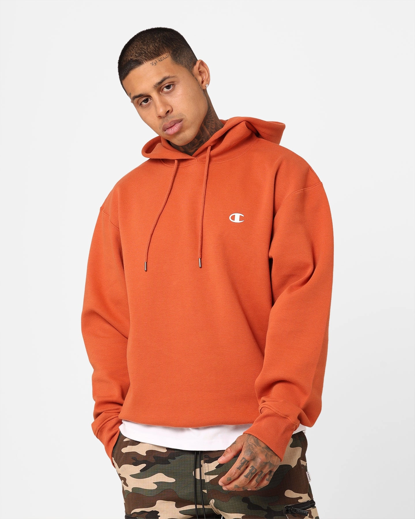 Champion Rochester Base Hoodie Burnt Orange MultiPocket Design Versatile Layering