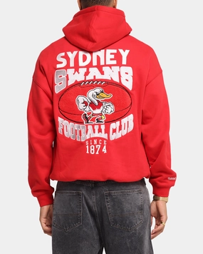 Mitchell & Ness Sydney Swans Team Hoodie Red Illustrate Trilby
