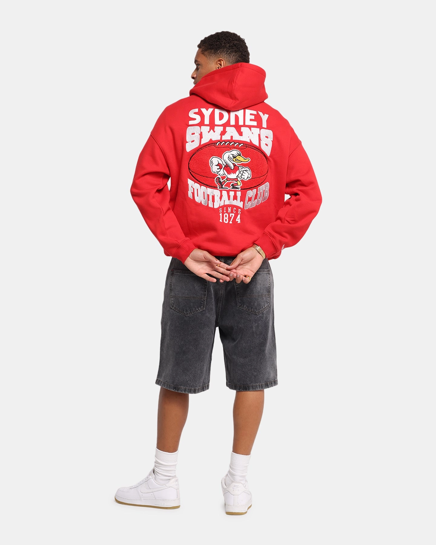 Mitchell & Ness Sydney Swans Team Hoodie Red Luxury Wind Resistant Design