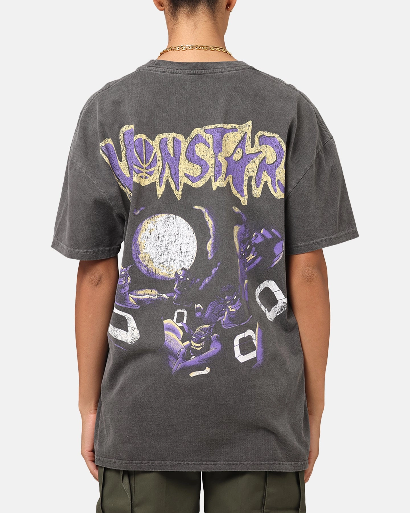 American Thrift X Space Jam Monstars Heavyweight Vintage T-Shirt Black Wash Playful Vibes oversized but not shapeless