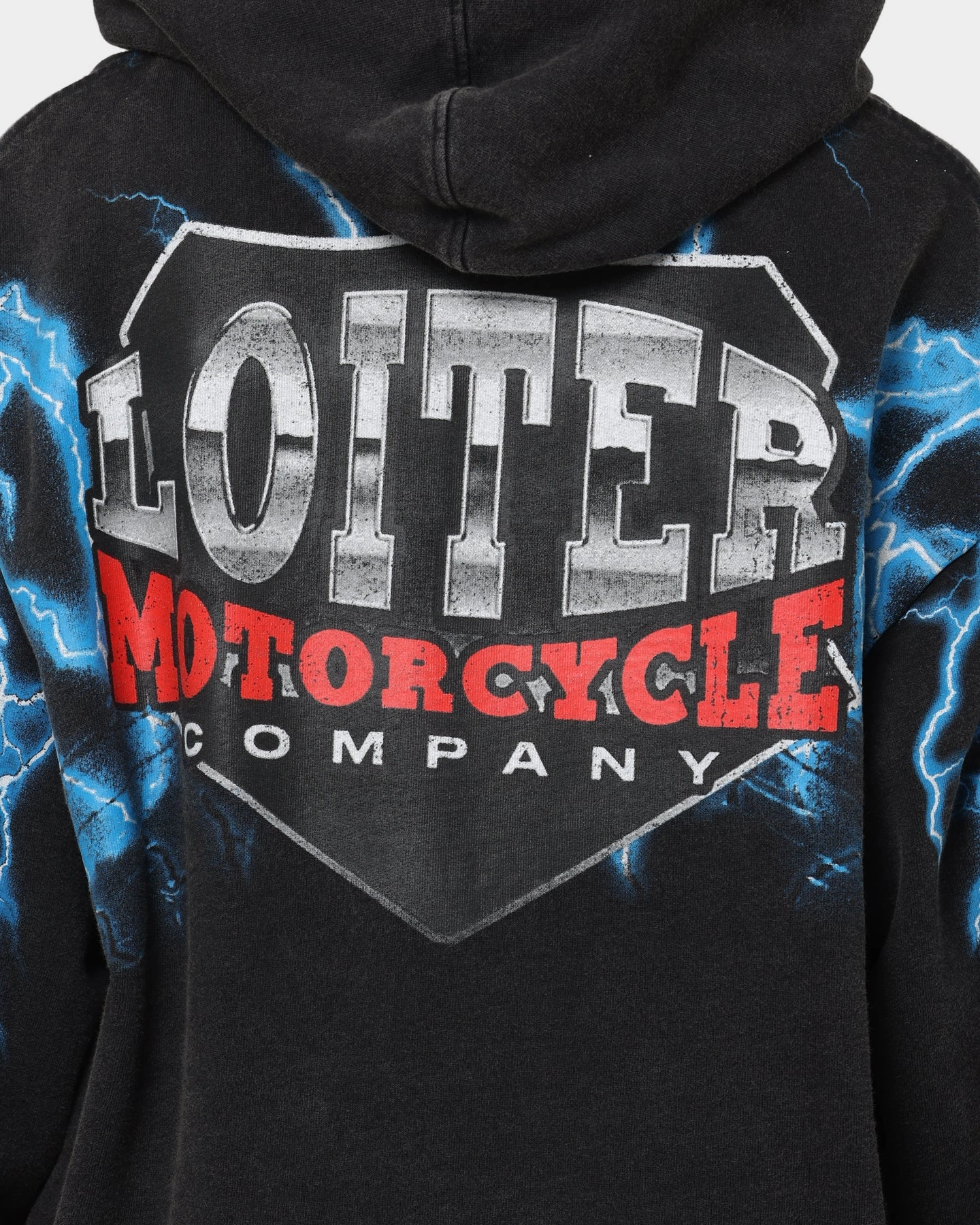 Loiter Lightning Eagle Vintage Hoodie Vintage Black Fashionable