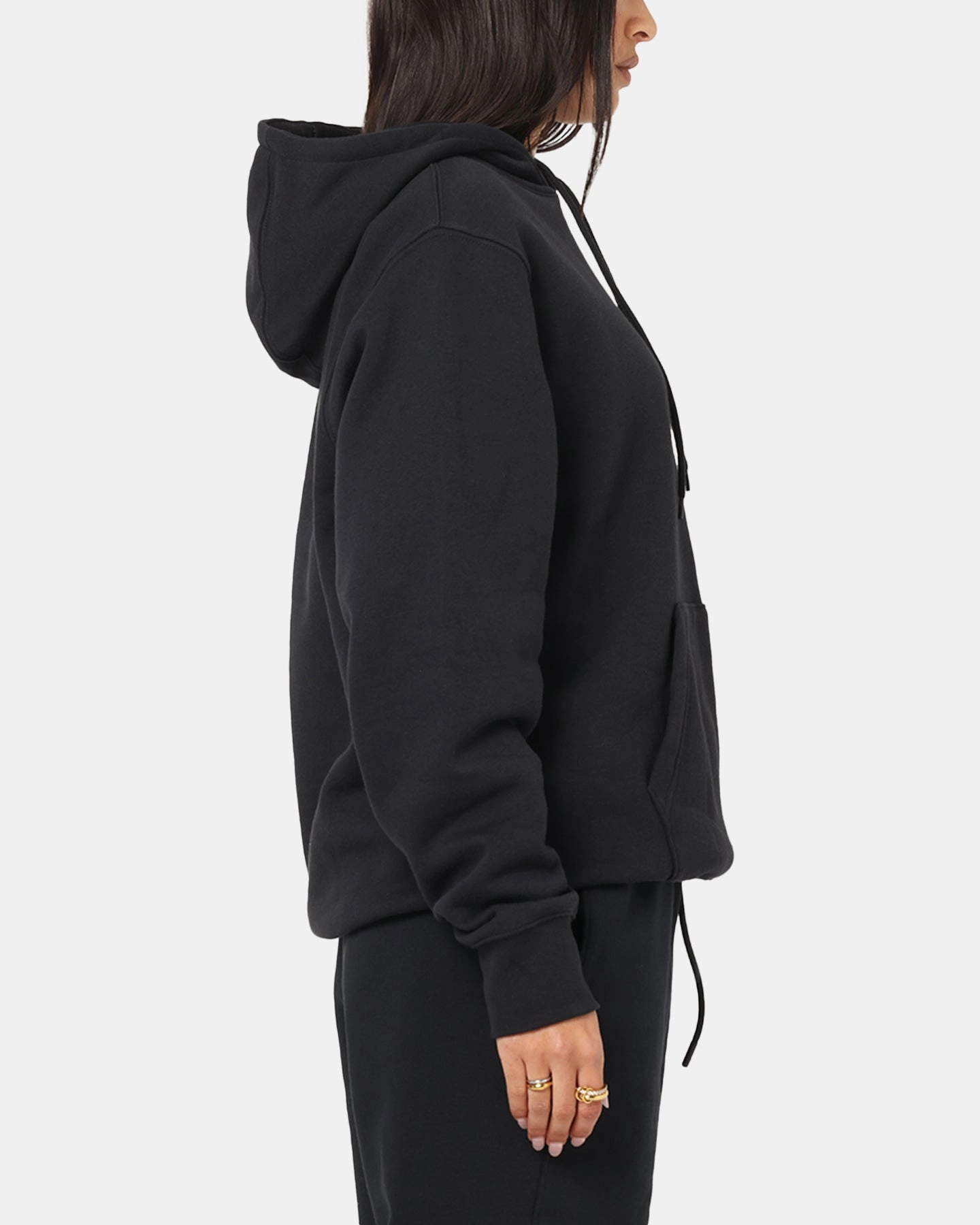 Heavy Duty Nike Club Pullover Fleece Hoodie Black/Black/White