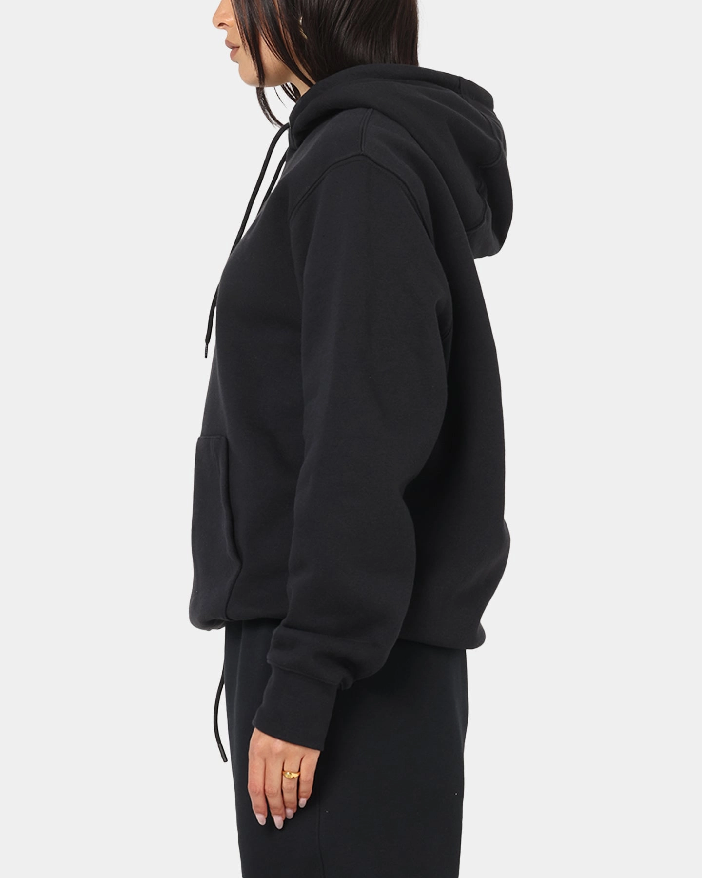 Nike Club Pullover Fleece Hoodie Black/Black/White Compact Packability Chic Look