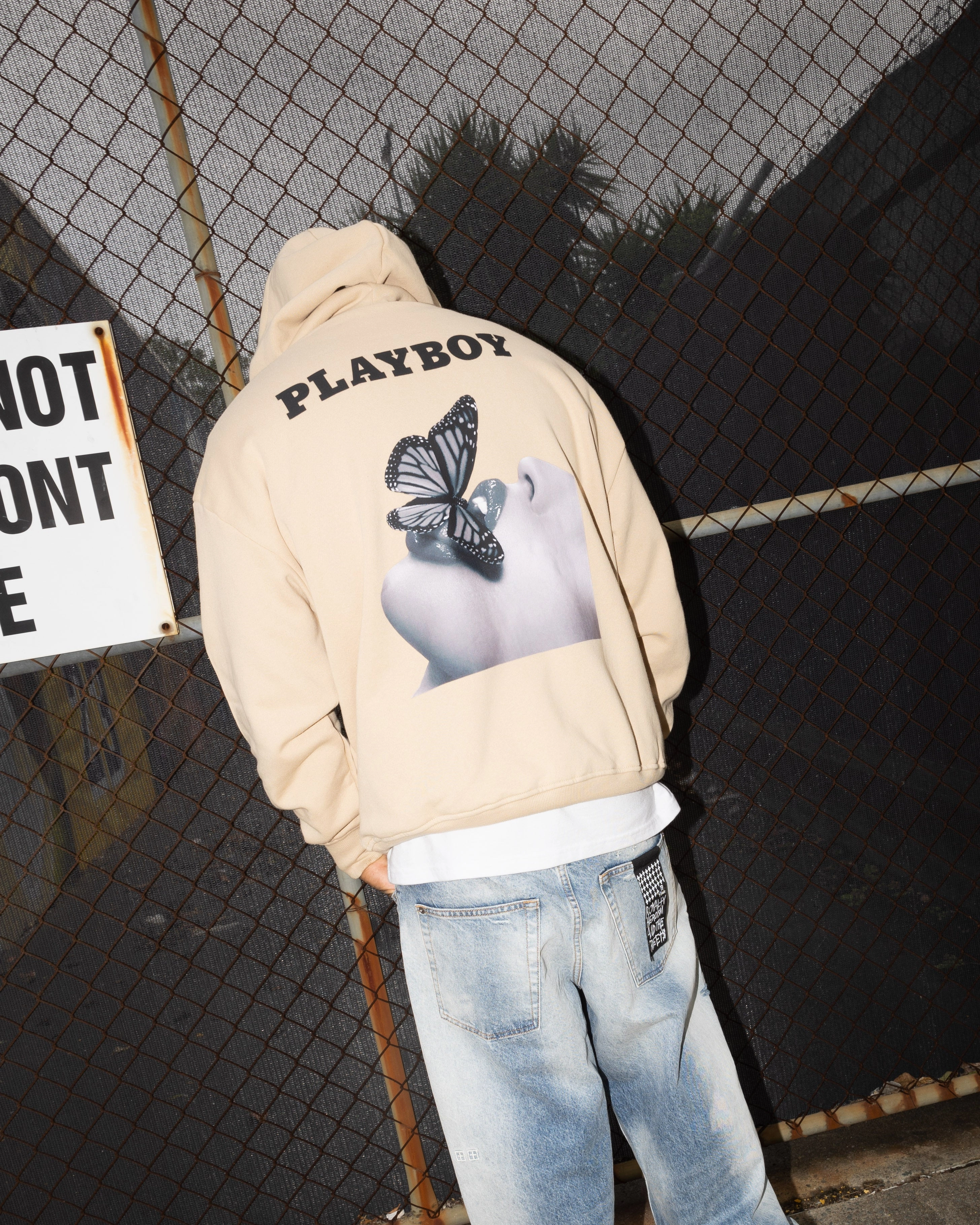 Comfort Fit Silhouette Weekend Vibe Playboy November '13 Monotone Hoodie Tan
