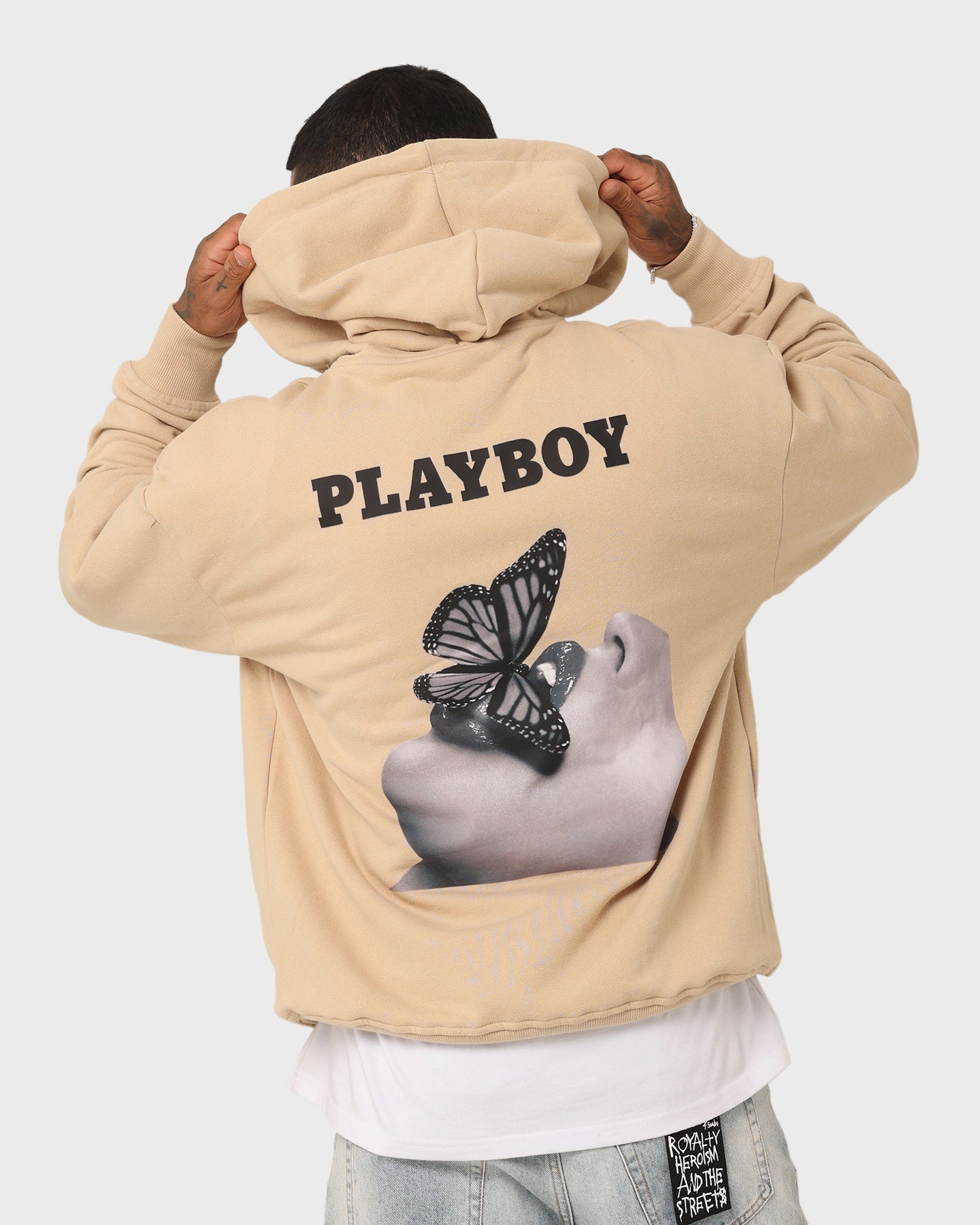 Playboy November '13 Monotone Hoodie Tan family gathering Cozy Core