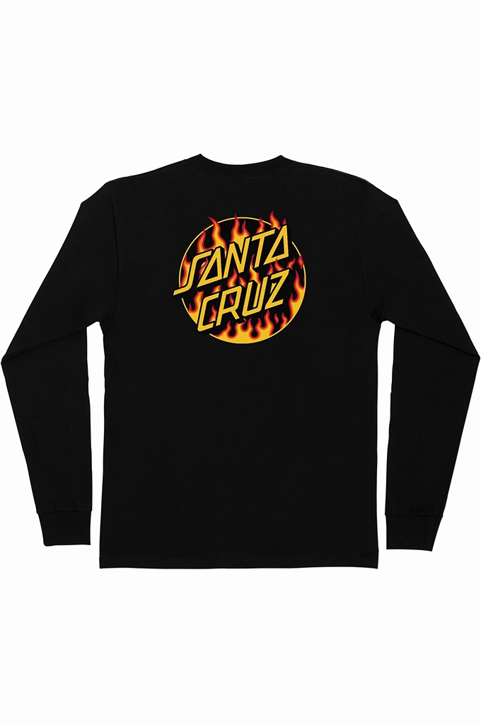 Santa Cruz X Thrasher Flame Long Sleeve Tee Fit For Comfort Abstract print