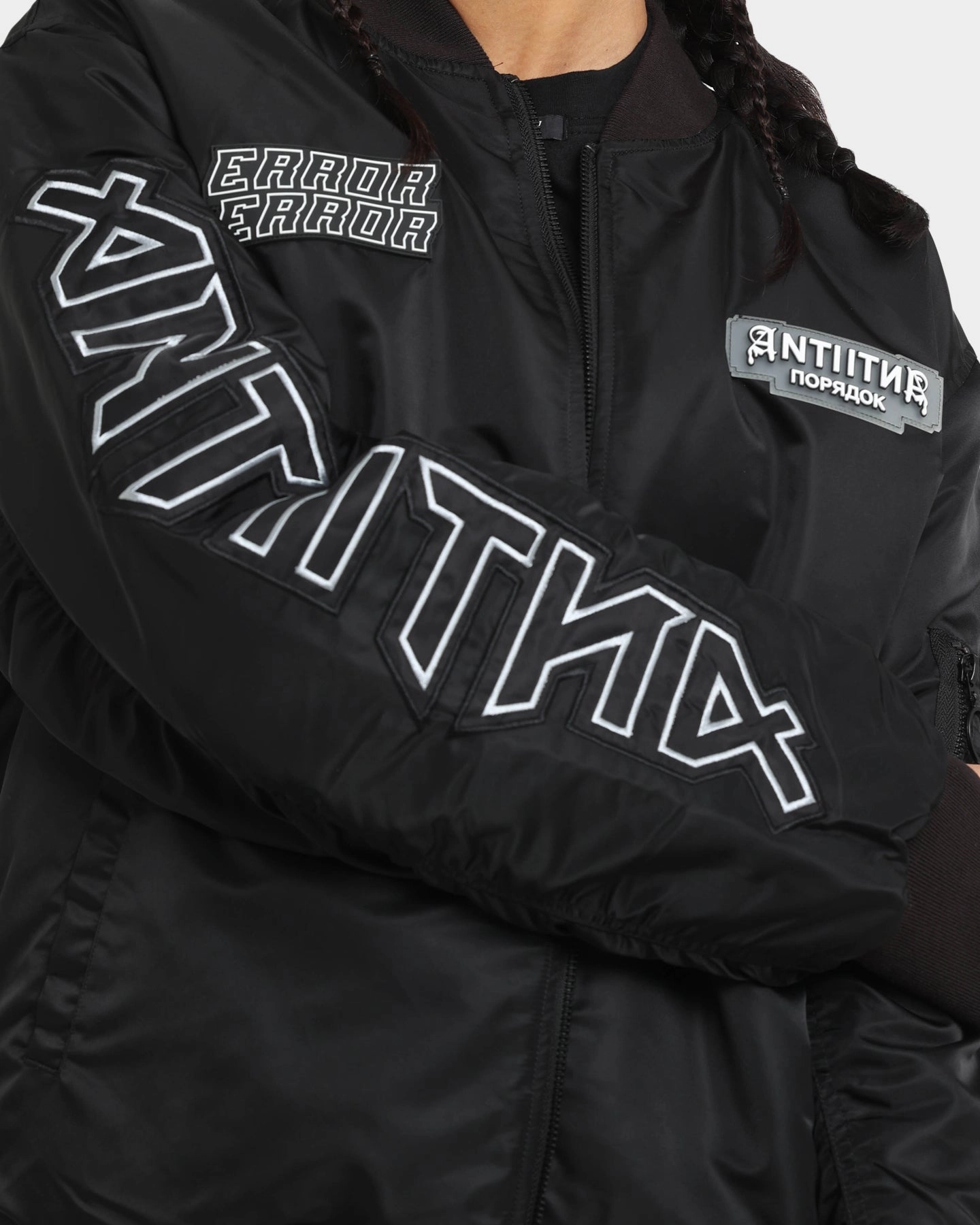 The Anti Order Oblivion Bomber Jacket Black snowy Highlighter