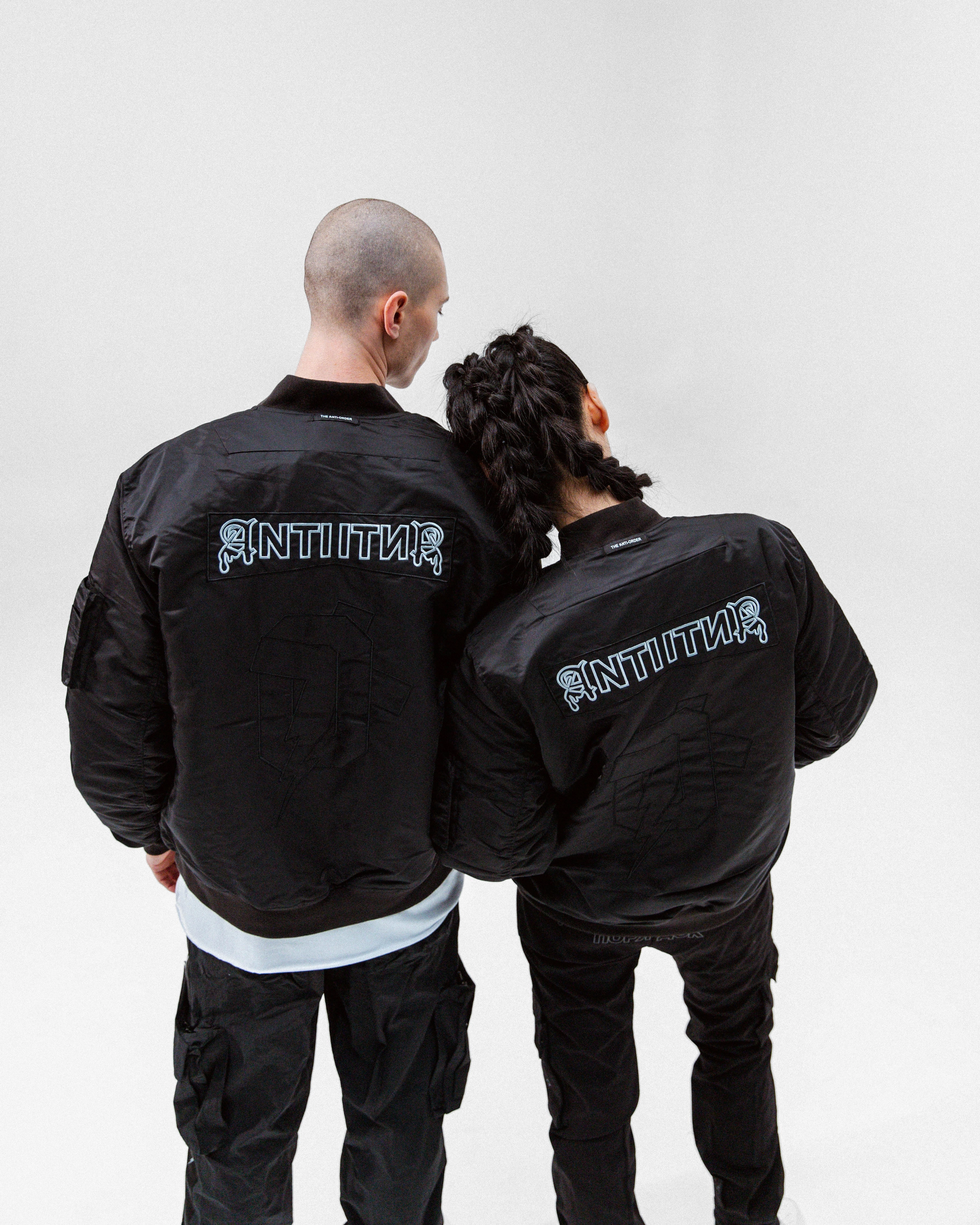 Double Stitched Edging The Anti Order Oblivion Bomber Jacket Black