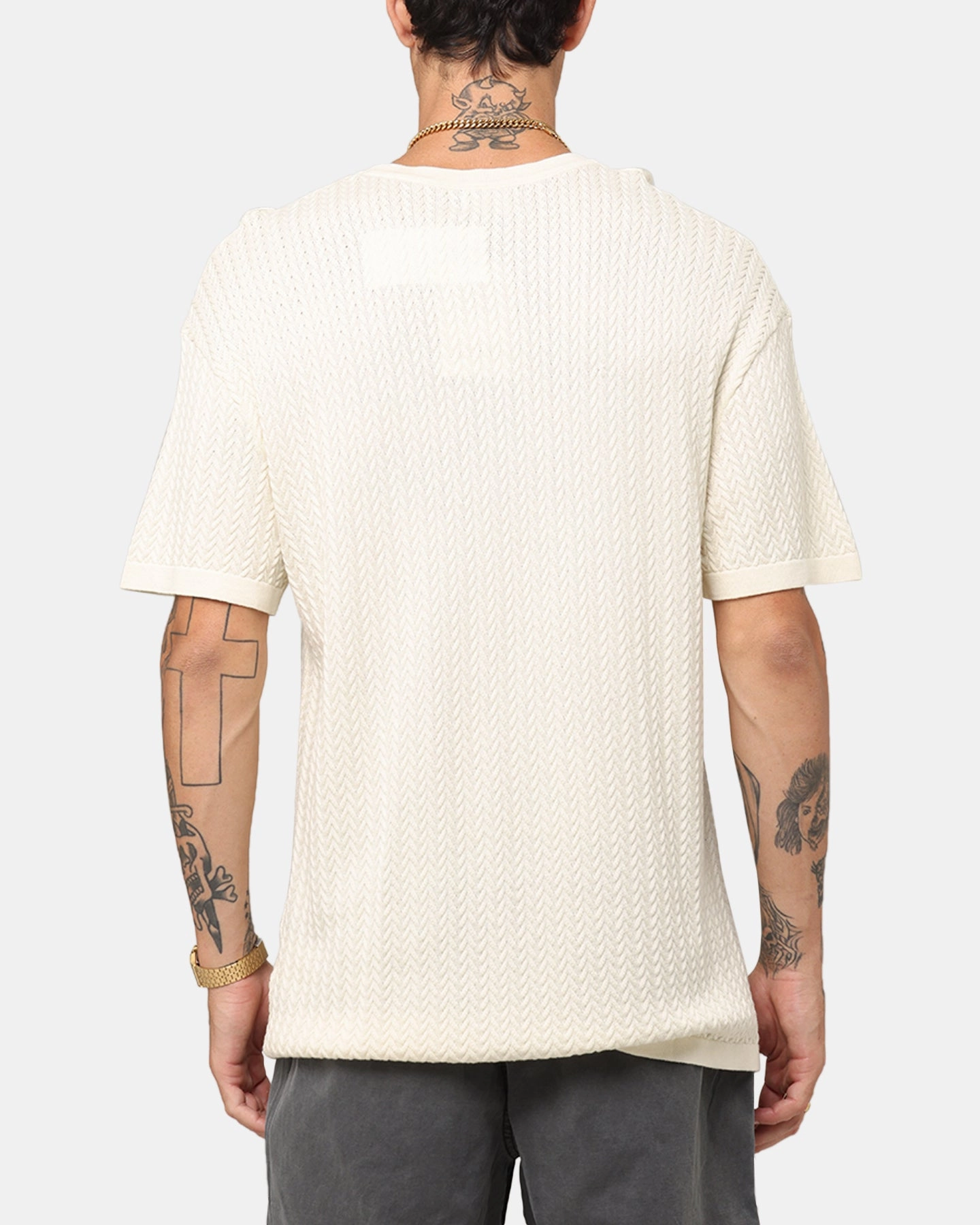 Value for Money loose fitting XXIII Hampton Knit T-Shirt Cream