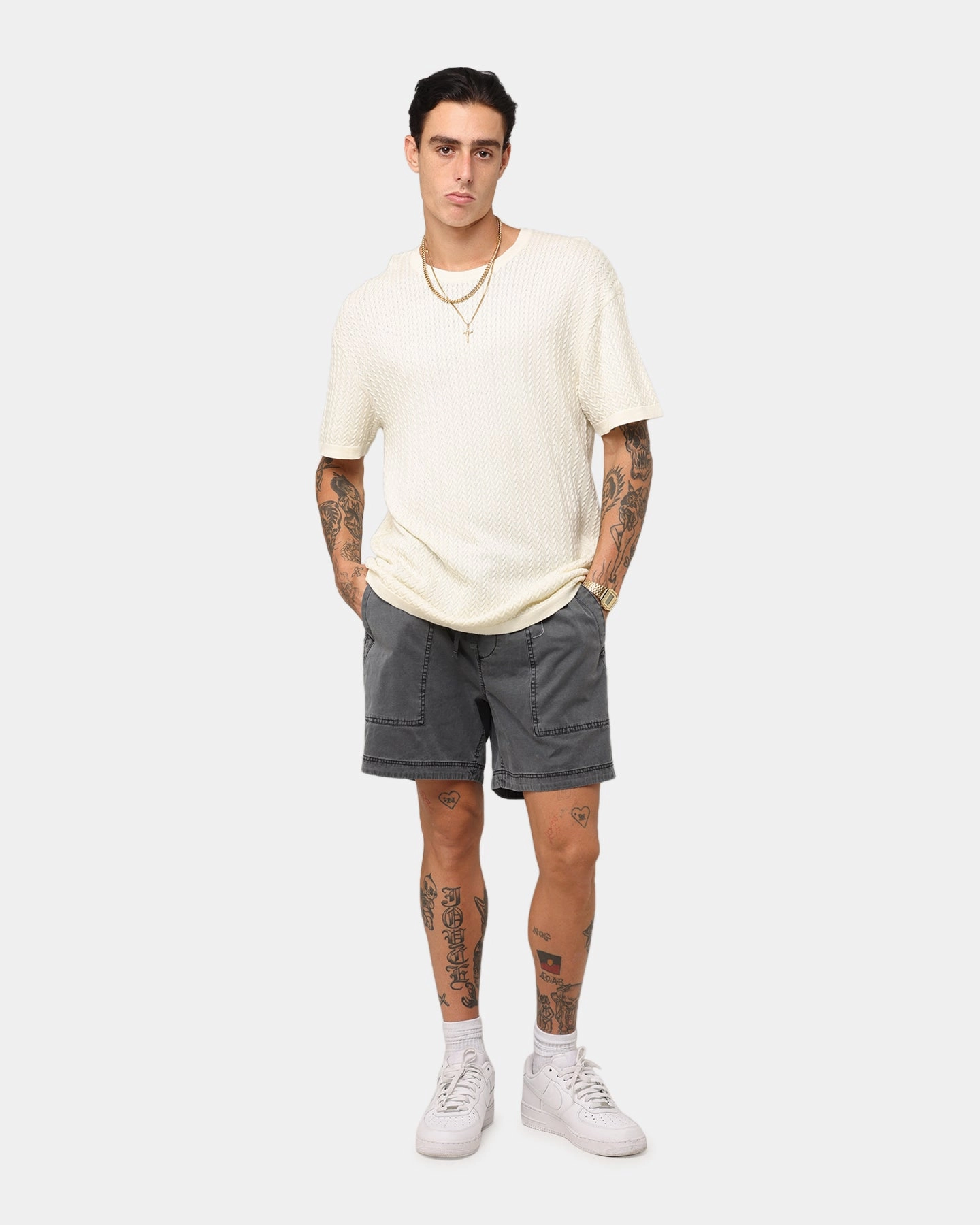 XXIII Hampton Knit T-Shirt Cream Modern Outfit