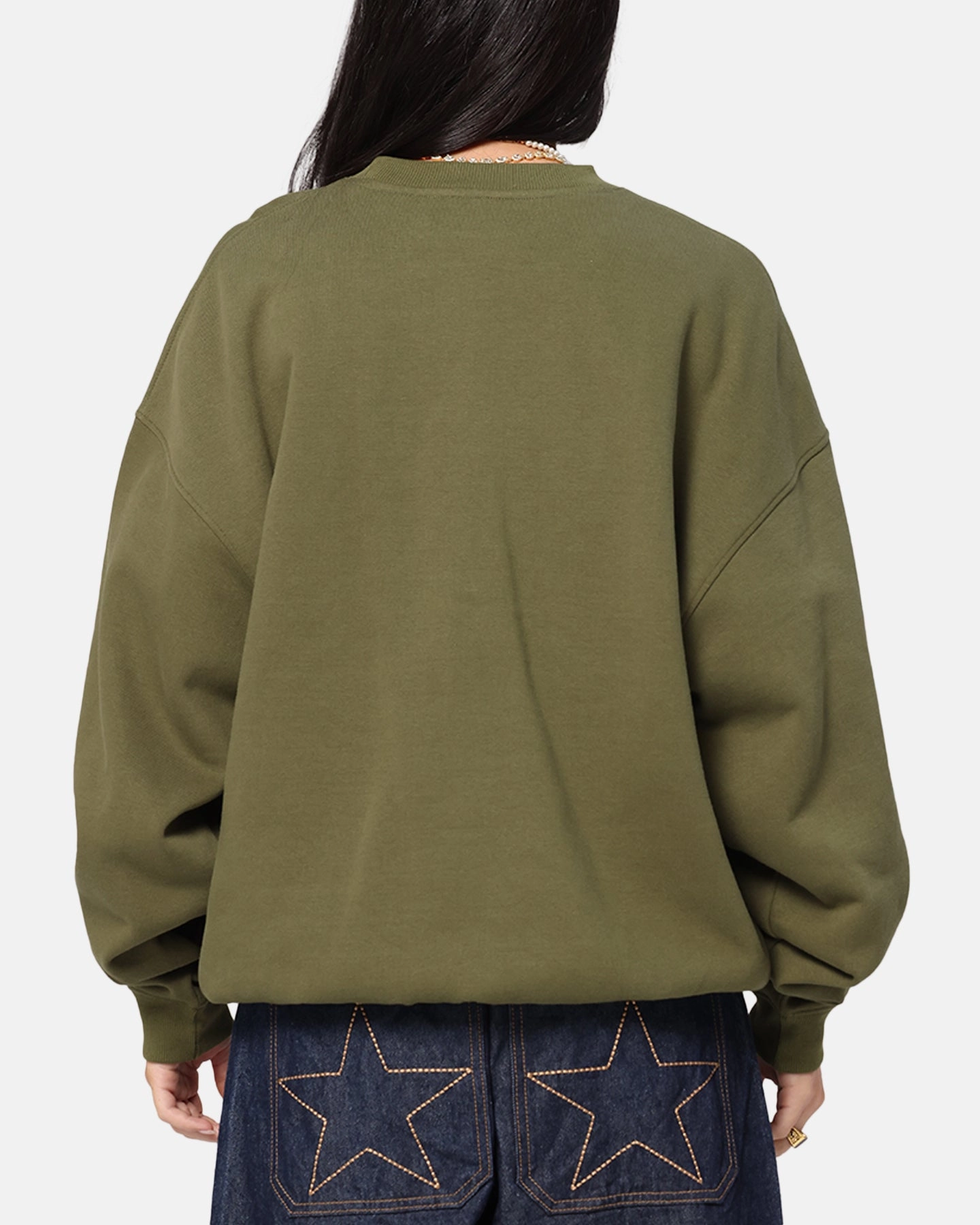 Loiter Arch Premium Crewneck Khaki Light Reflective Reflective Bands