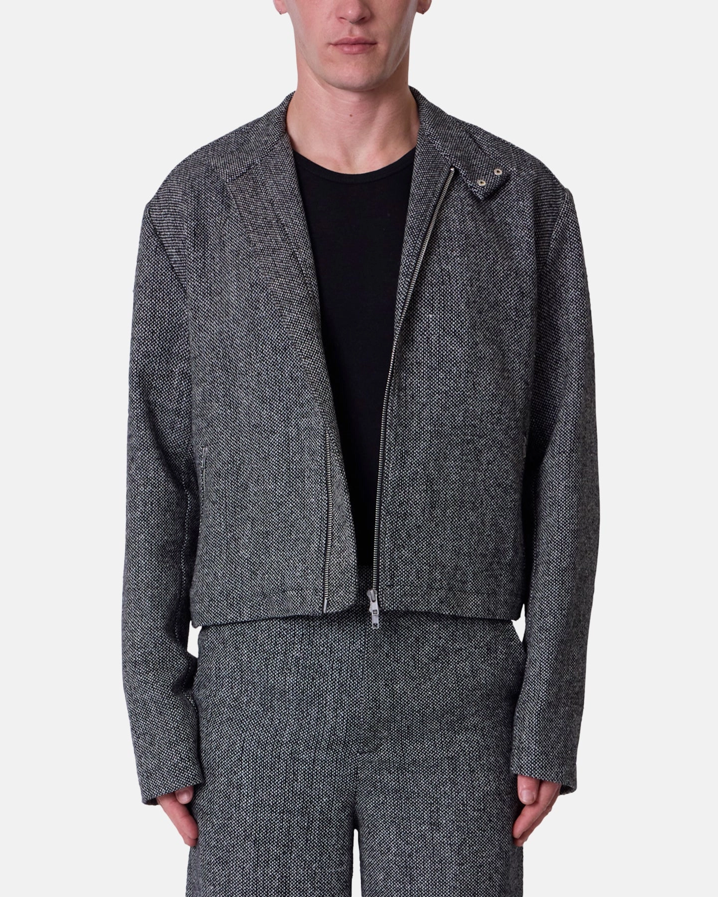 Bill MNML Tweed Mod Jacket Black/Grey