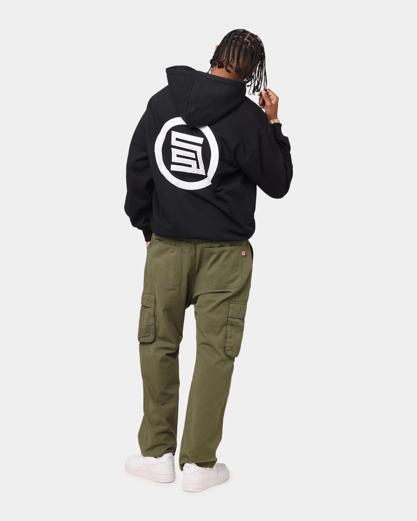Labor Fresh Function S Double Applique Zip-Up Hoodie Black
