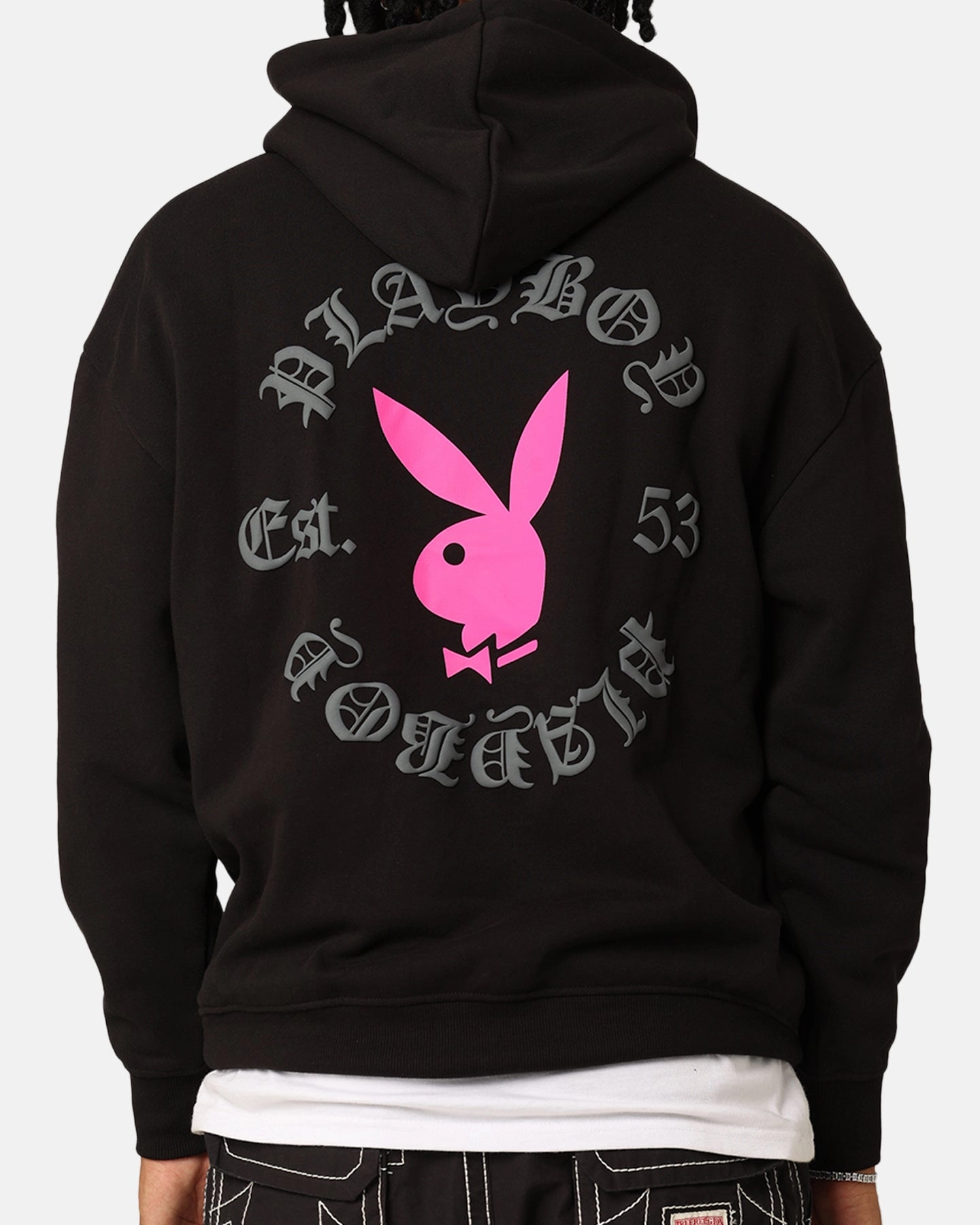 Thank Playboy Gothic Hoodie Black