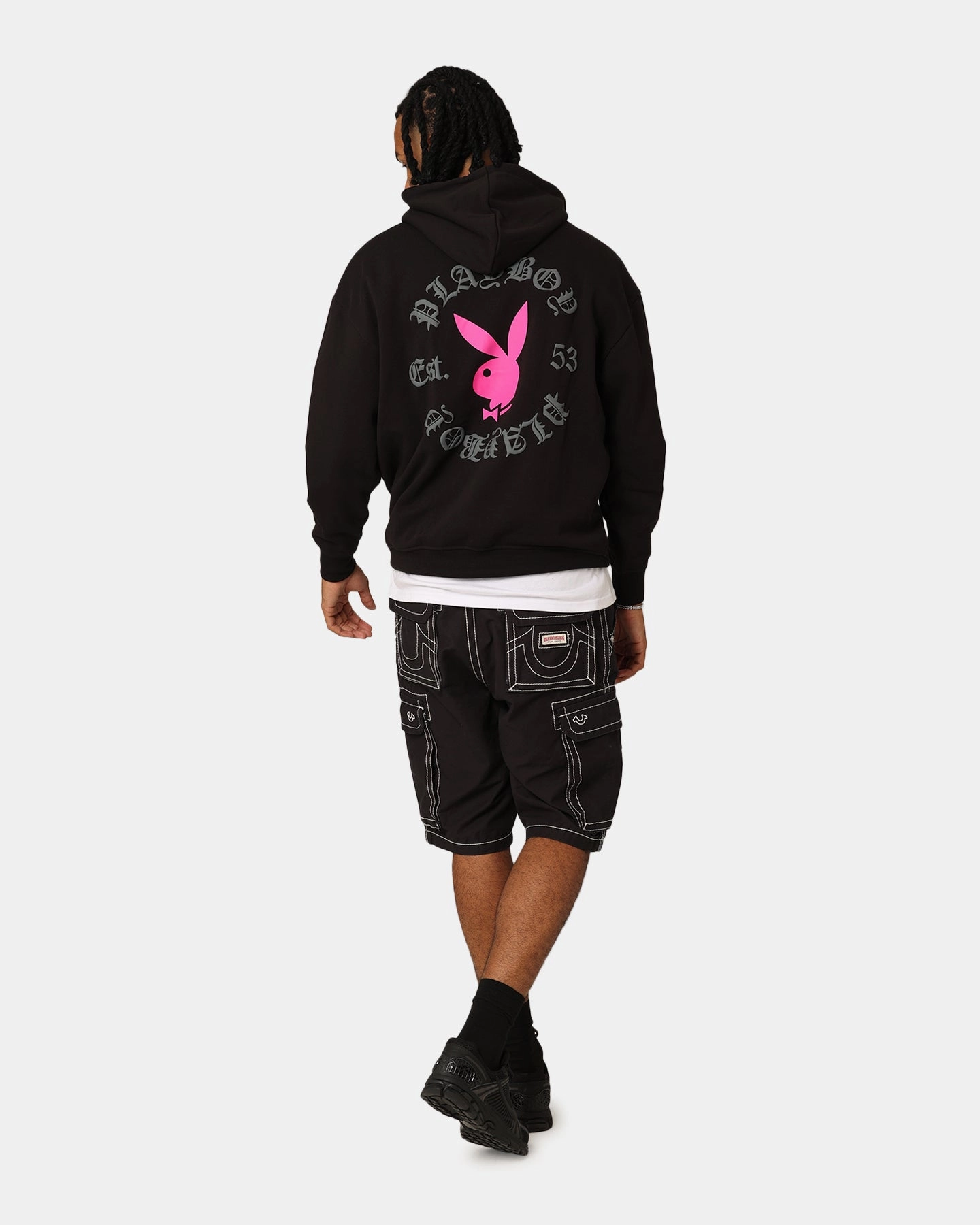 Service Playboy Gothic Hoodie Black