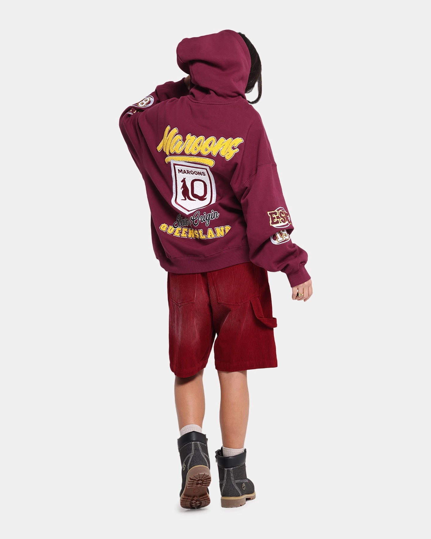 Adjustable Fit Queensland Rugby League Queensland Maroons State Of Origin Hoodie Maroon