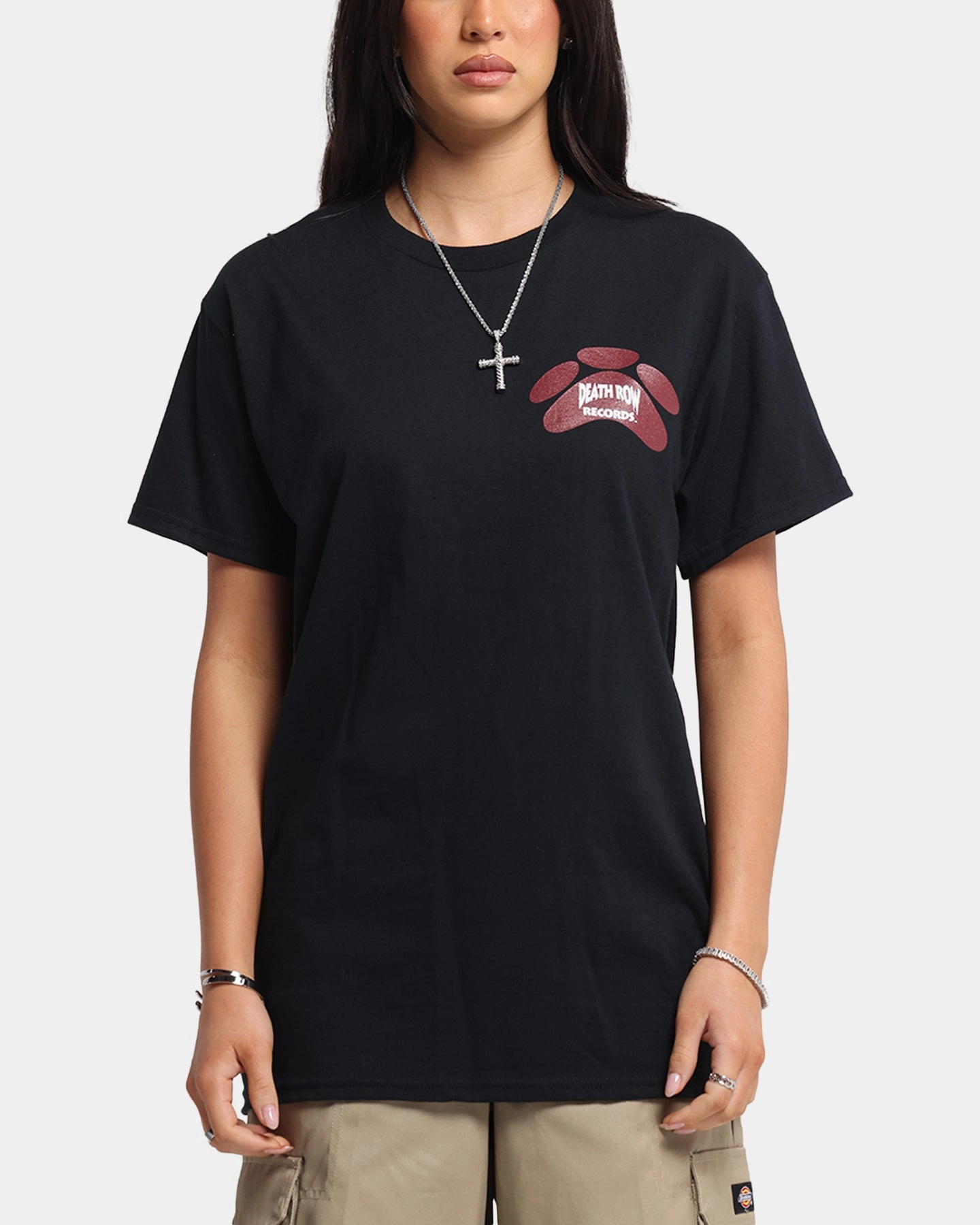Deathrow Records Doberman Bandana T-Shirt Black Daily Trend Look Seasonal Wear