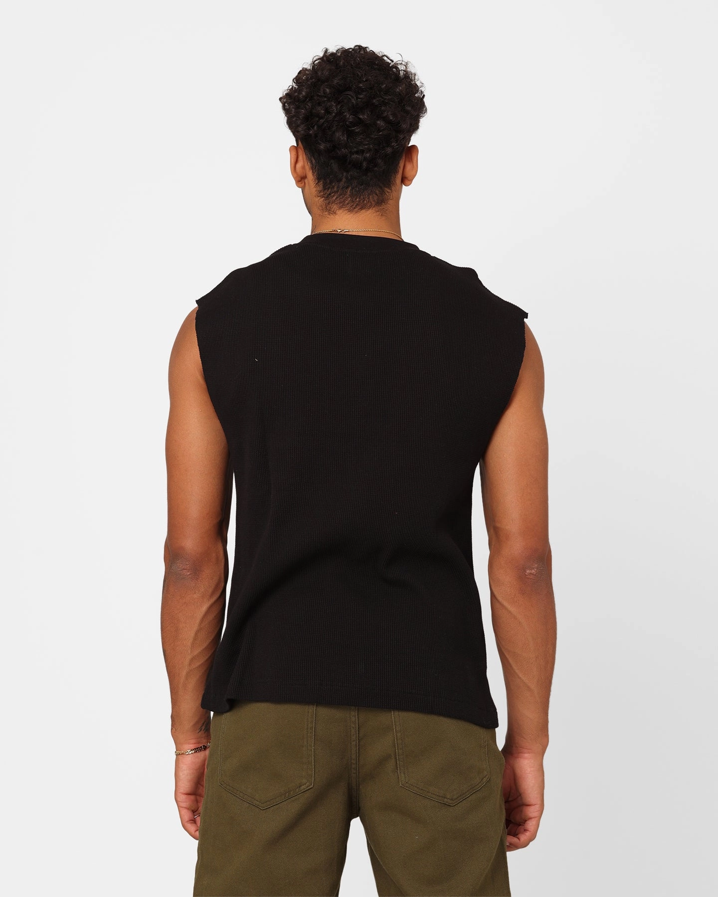 XXIII Waffle Muscle Singlet Black MultipurposeUse