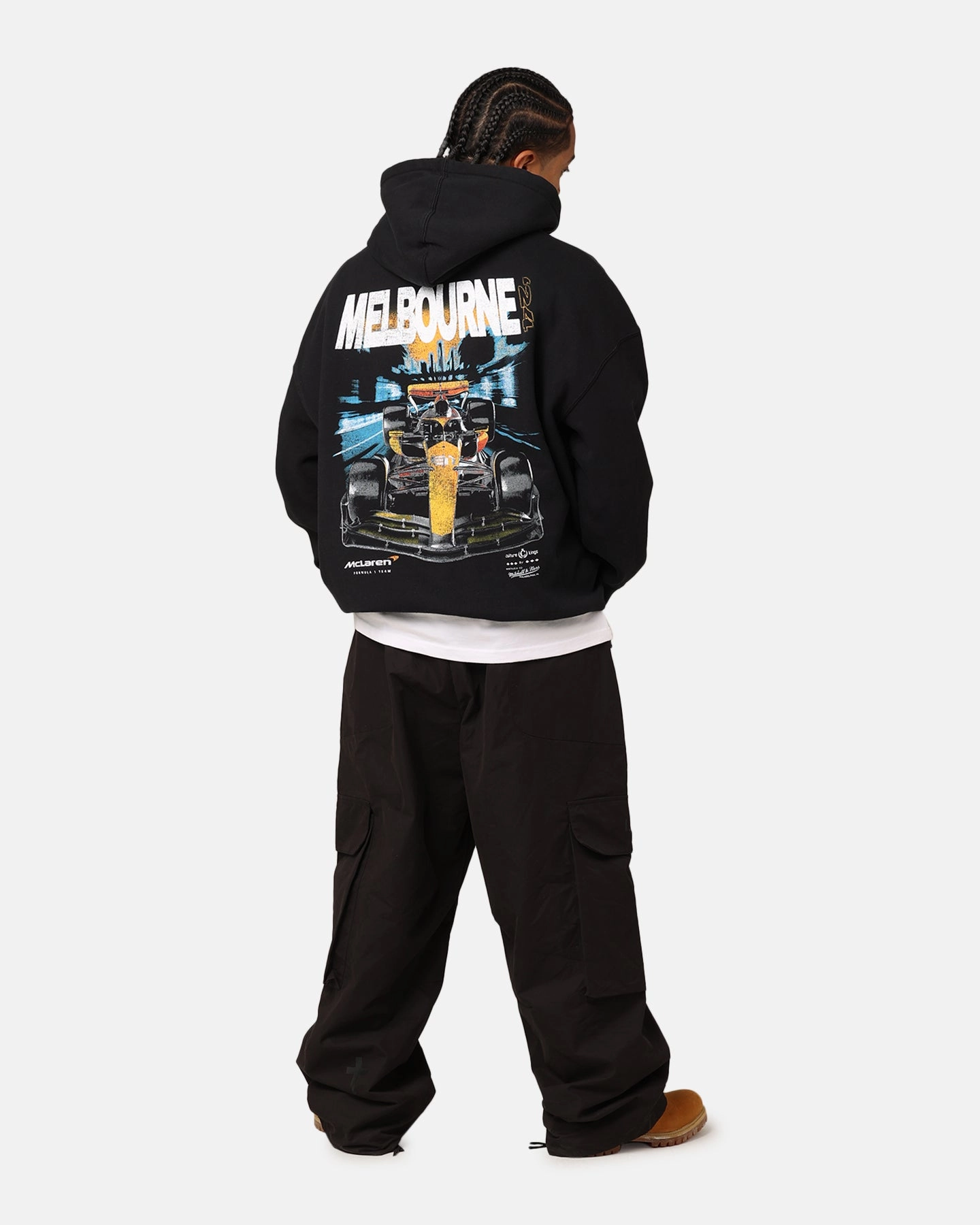 Mitchell & Ness X McLaren Oscar Piastri #81 Track Hoodie Faded Black swimmers