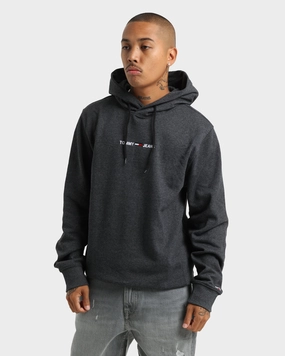 Tommy Jeans Straight Logo Hoodie Black Bus Trend