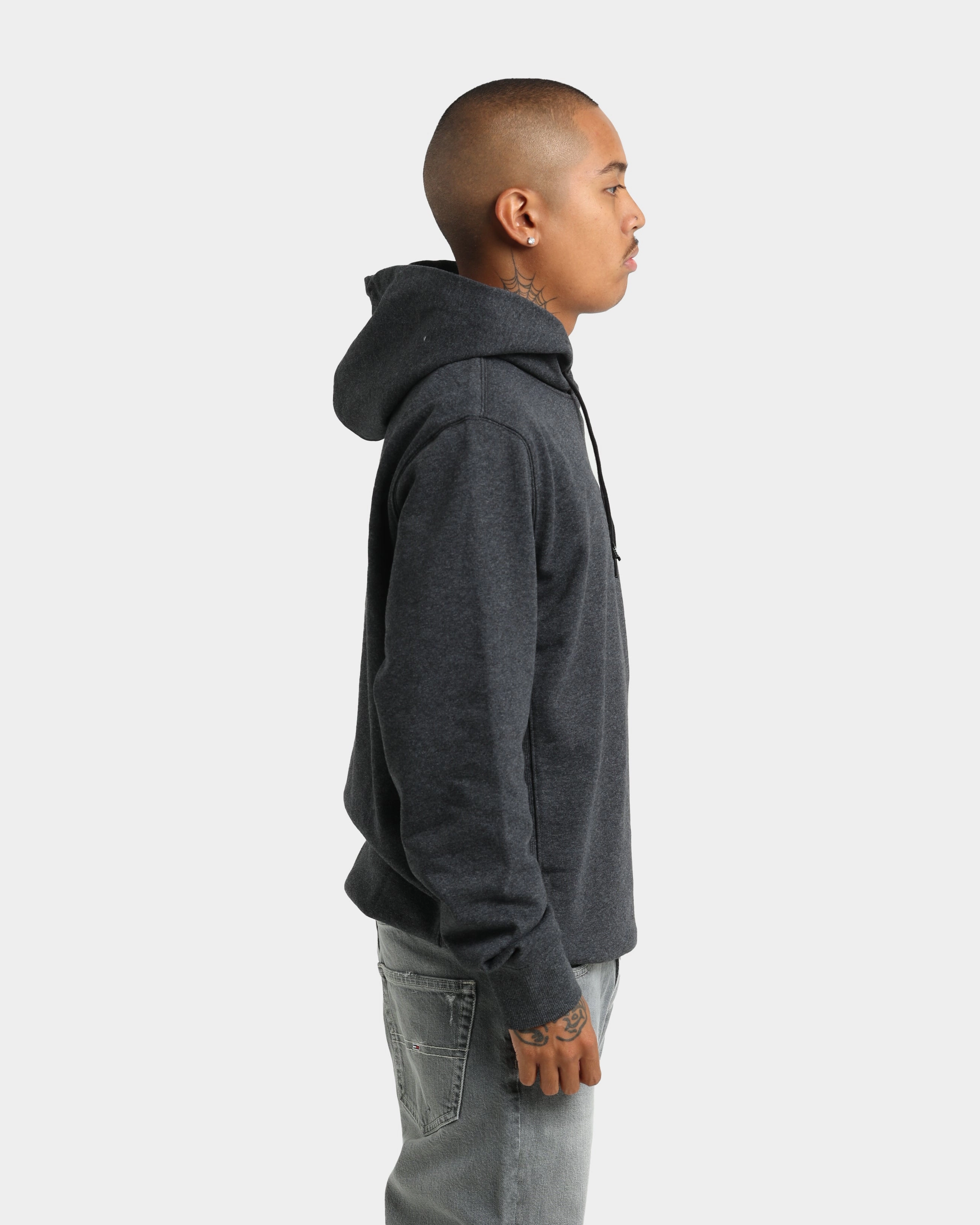 Tommy Jeans Straight Logo Hoodie Black Lightweight Fabric Mindfulness