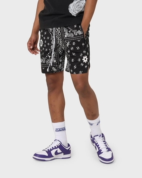 Carr?? Bandana Ultra La Plage Shorts Black/White Stretchy Hemline