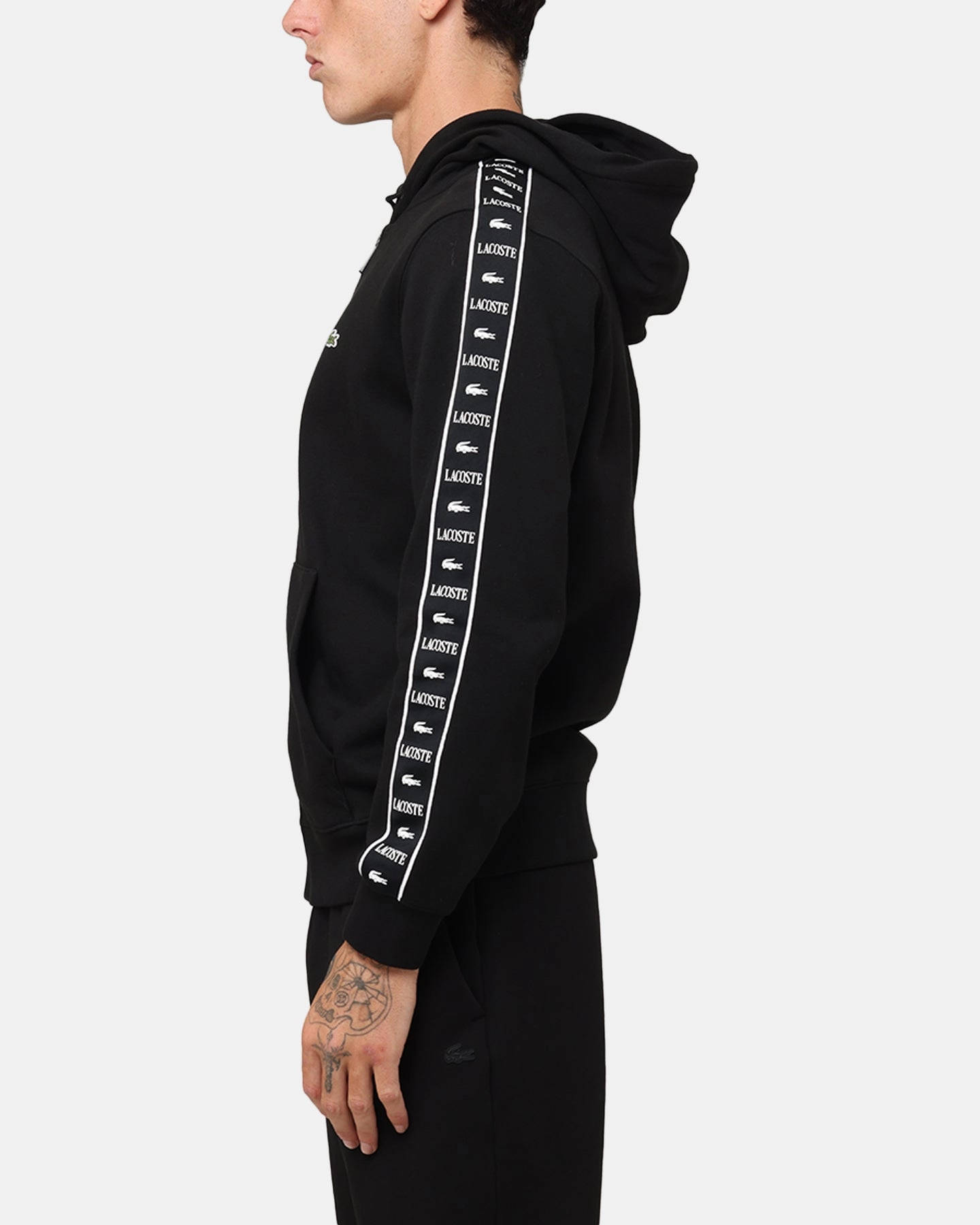 Lacoste 23 Tape Hoodie Black Waterproof Shell Document