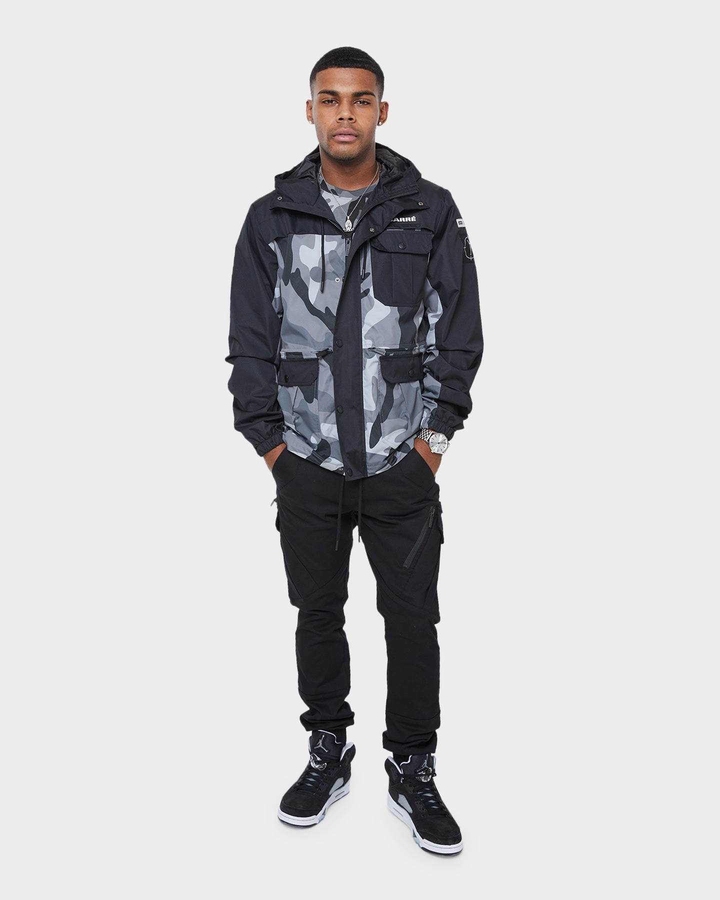 Carr?? Utilitaire Windbreaker Black Camo Core Utility Sign