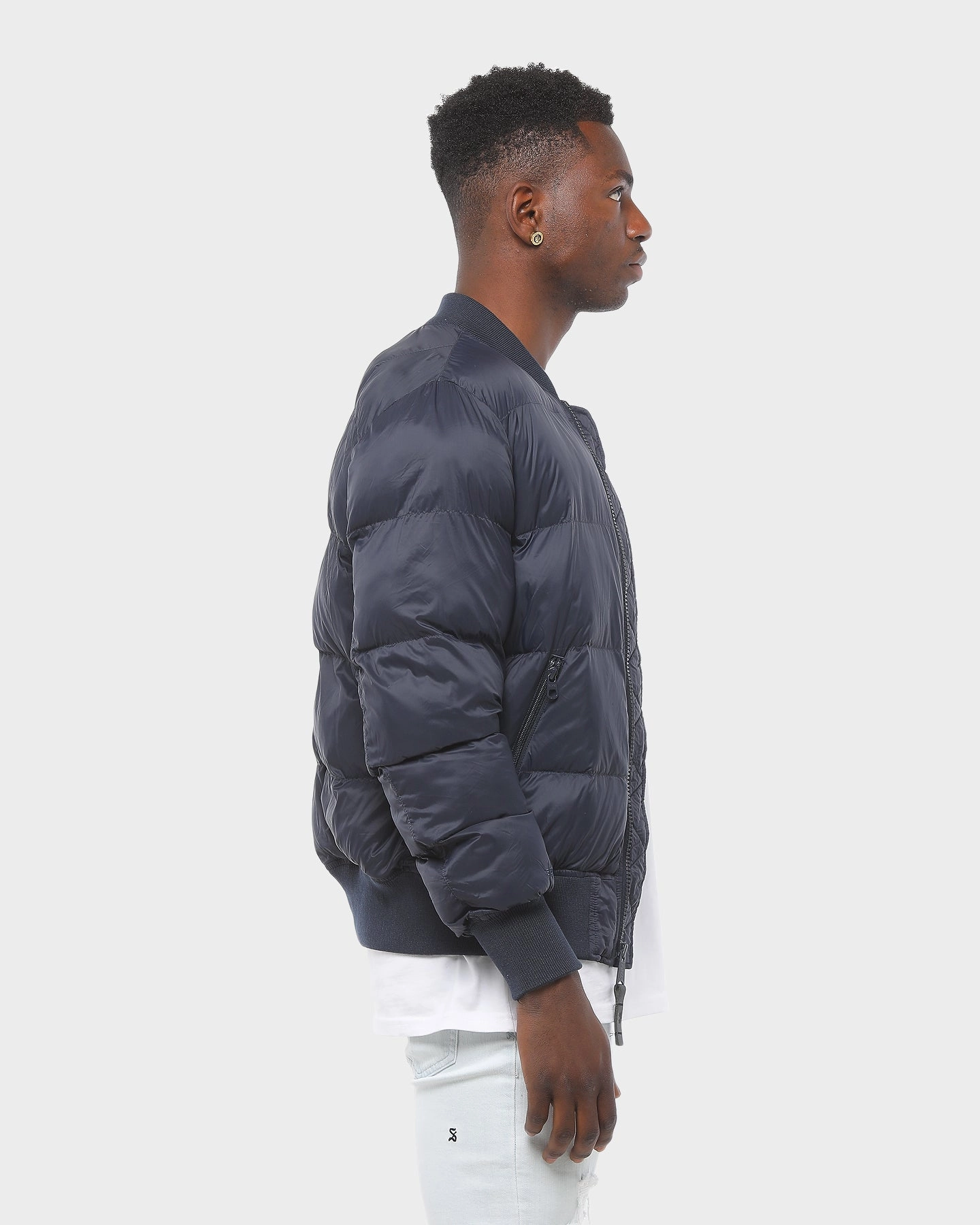 Christmas outfit cyclist Alpha Industries MA-1 Echo Flight Puffer Jacket Blue