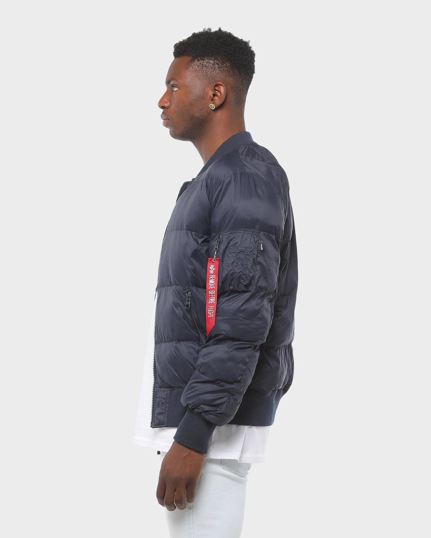 Alpha Industries MA-1 Echo Flight Puffer Jacket Blue travel use Notebook