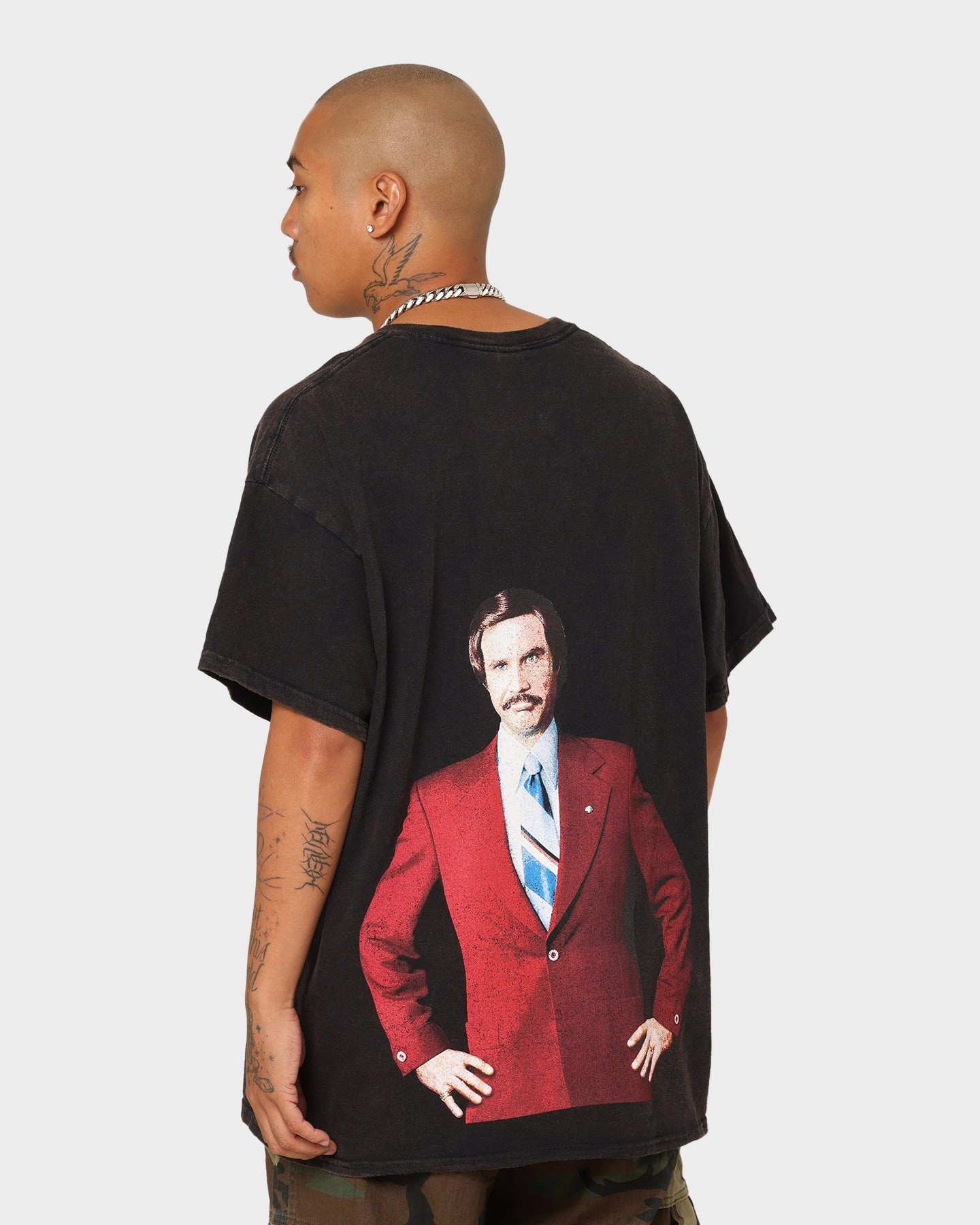 American Thrift American Thrift X Anchorman Anchorman T-Shirt Black Wash Comfy Touch