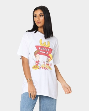 American Thrift American Thrift X Beavis & Butthead Burger World T-Shirt White right size