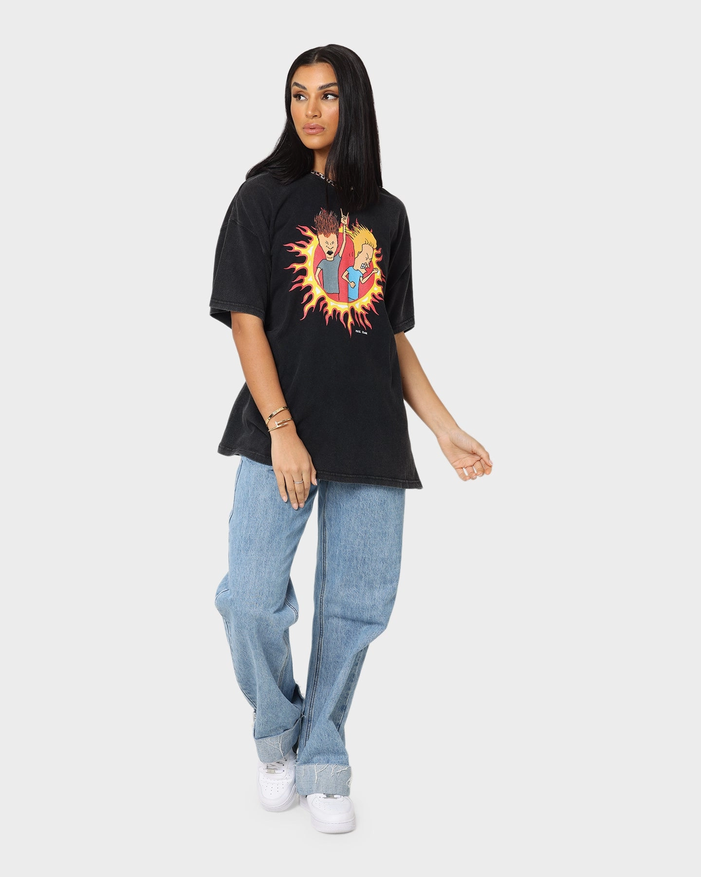Holiday Style Effortless Wear American Thrift American Thrift X Beavis & Butthead Rock T-Shirt Vintage Black