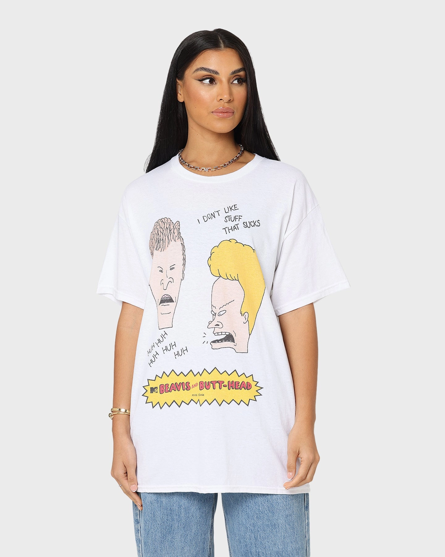 Workout Gear American Thrift American Thrift X Beavis & Butthead Stuff Sucks T-Shirt White