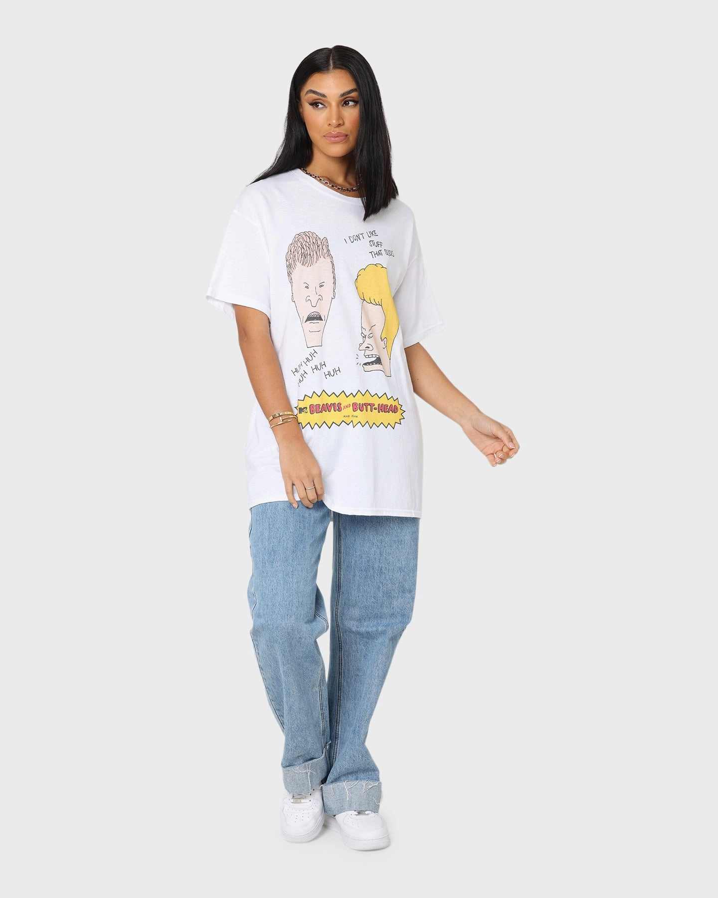 American Thrift American Thrift X Beavis & Butthead Stuff Sucks T-Shirt White Active Trend Look