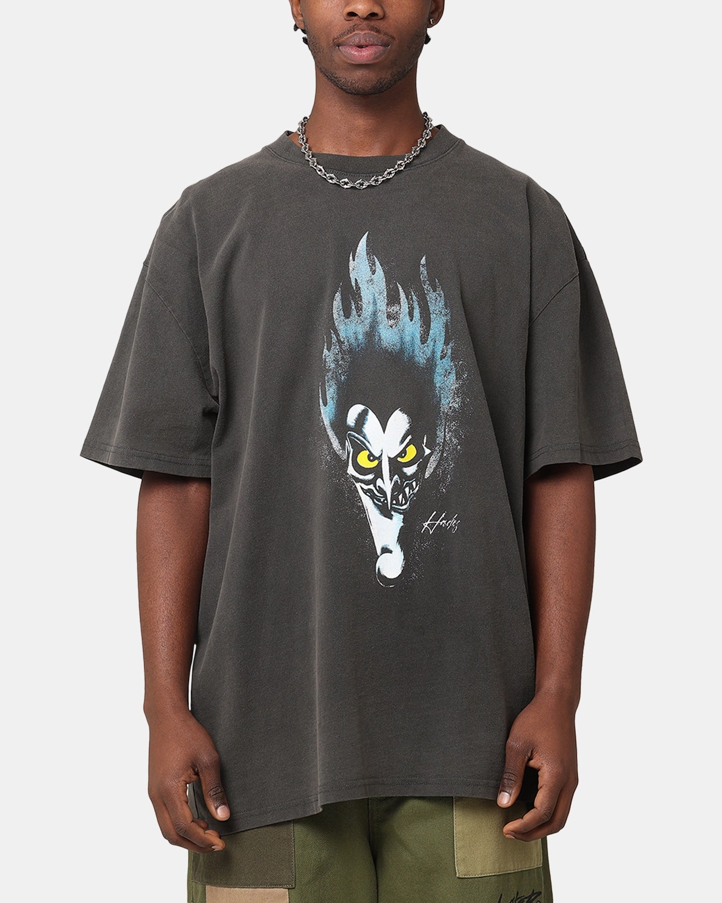 Abrasion Resistant Fabric American Thrift Disney Hercules Hades Heavy T-Shirt Black Wash