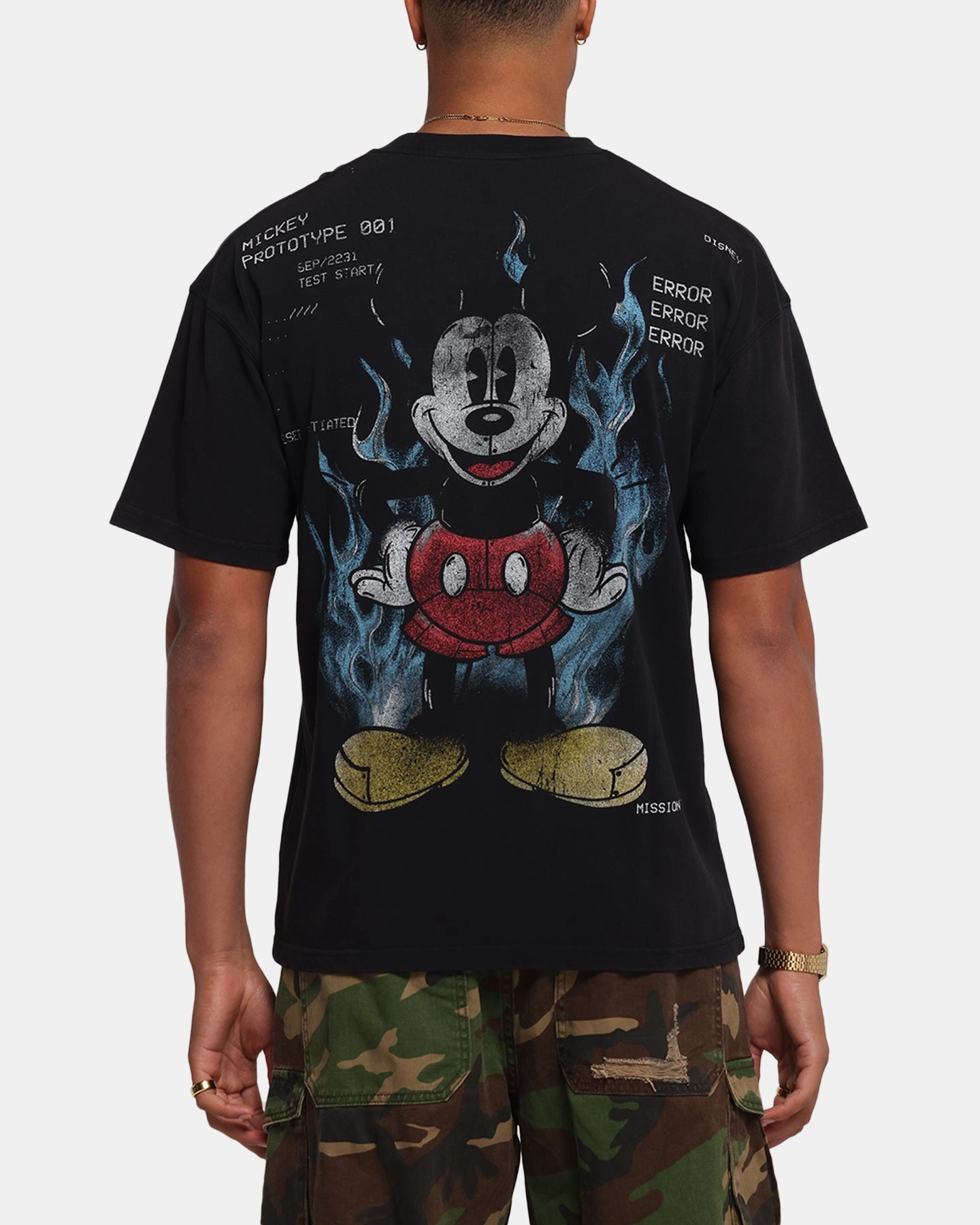 American Thrift Disney Mickey Prototype 001 T-Shirt Black Sporty and Cool Modern Design