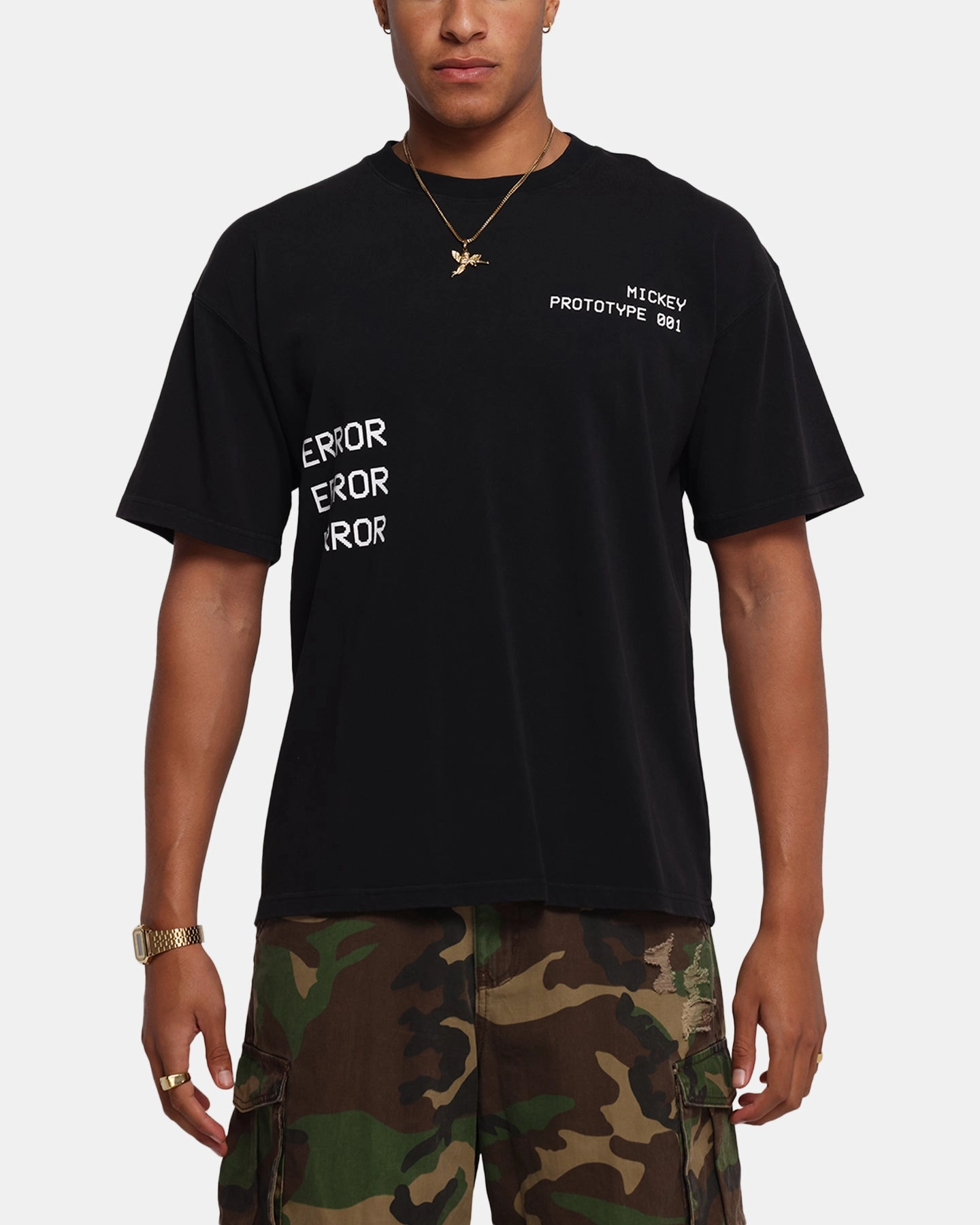 American Thrift Disney Mickey Prototype 001 T-Shirt Black Effortless Daywear Chic Comfort Style