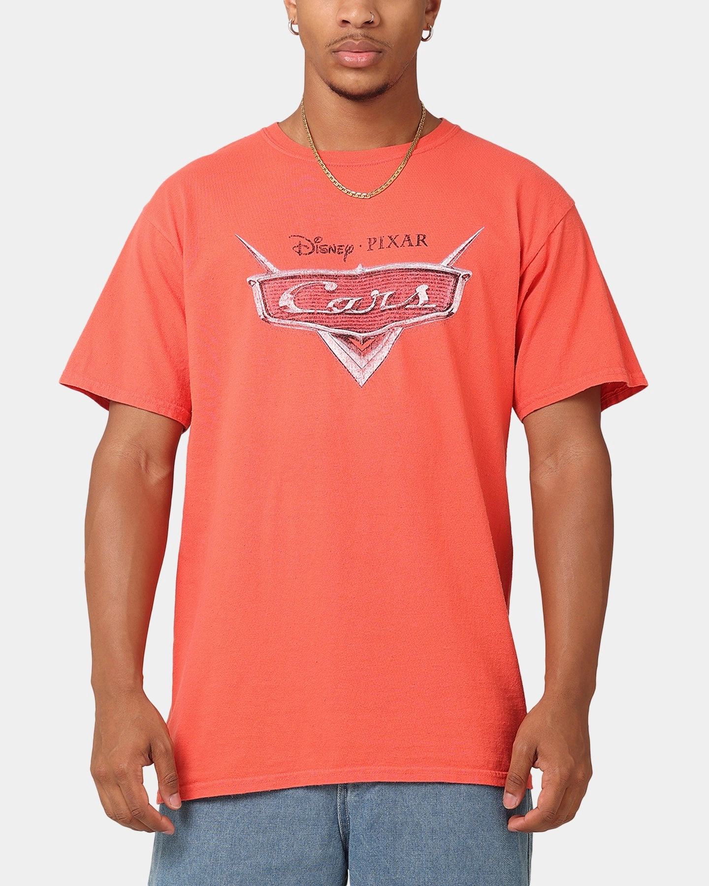 Lightweight Weave Smart Comfort American Thrift Disney Pixar Cars Vintage T-Shirt Red