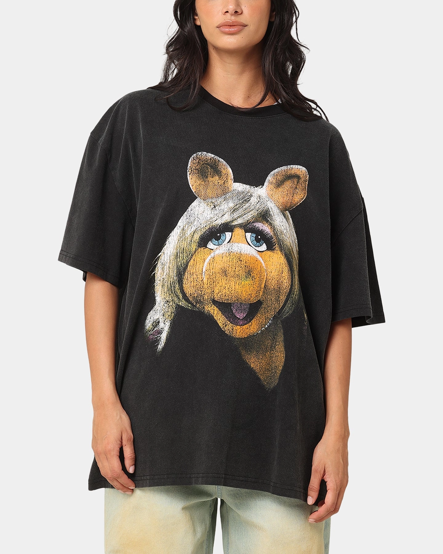 All-day style Award-winning American Thrift Disney The Muppets Miss Piggy Heavy T-Shirt Vintage Black