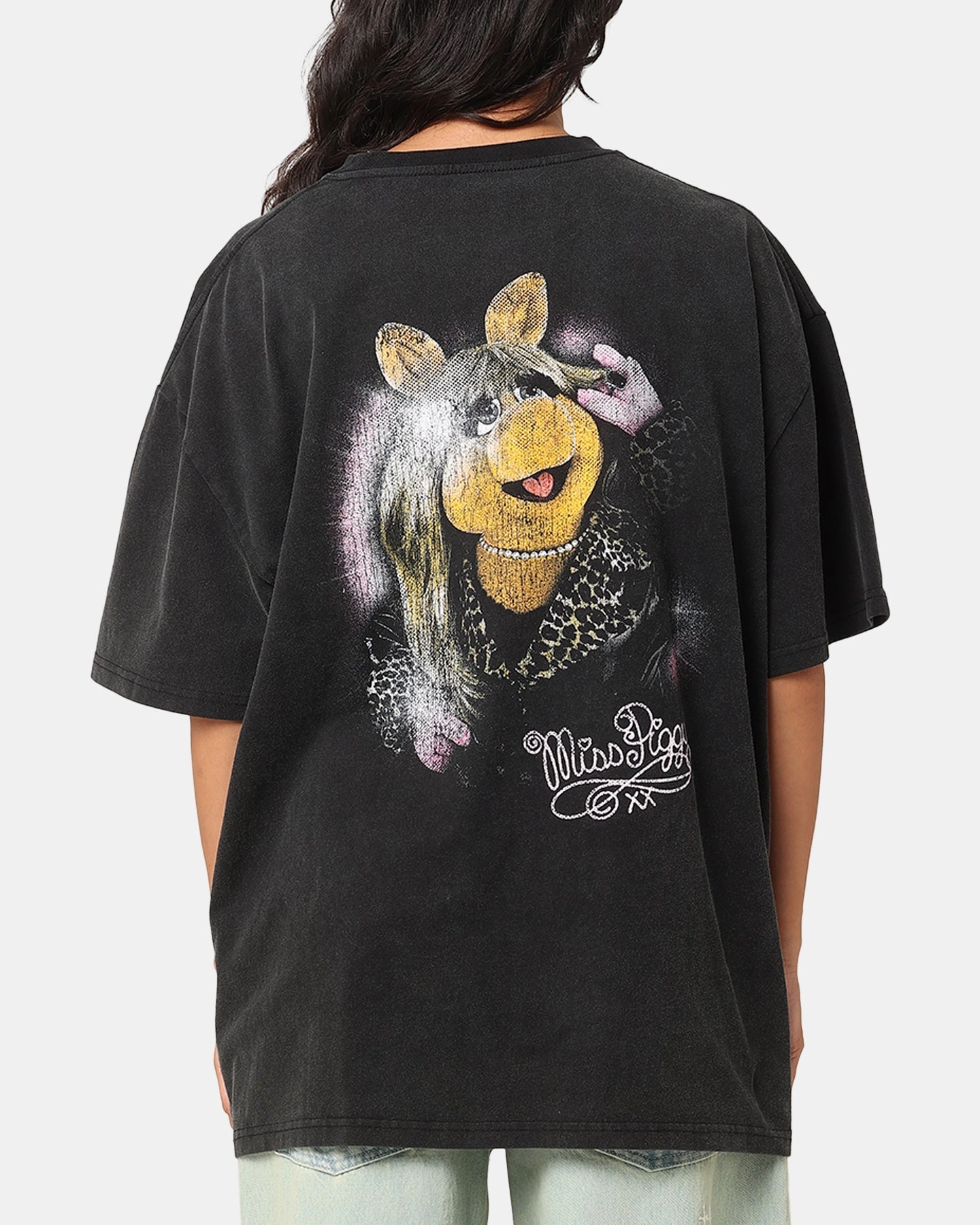Holiday Trend Relax Trend American Thrift Disney The Muppets Miss Piggy Heavy T-Shirt Vintage Black