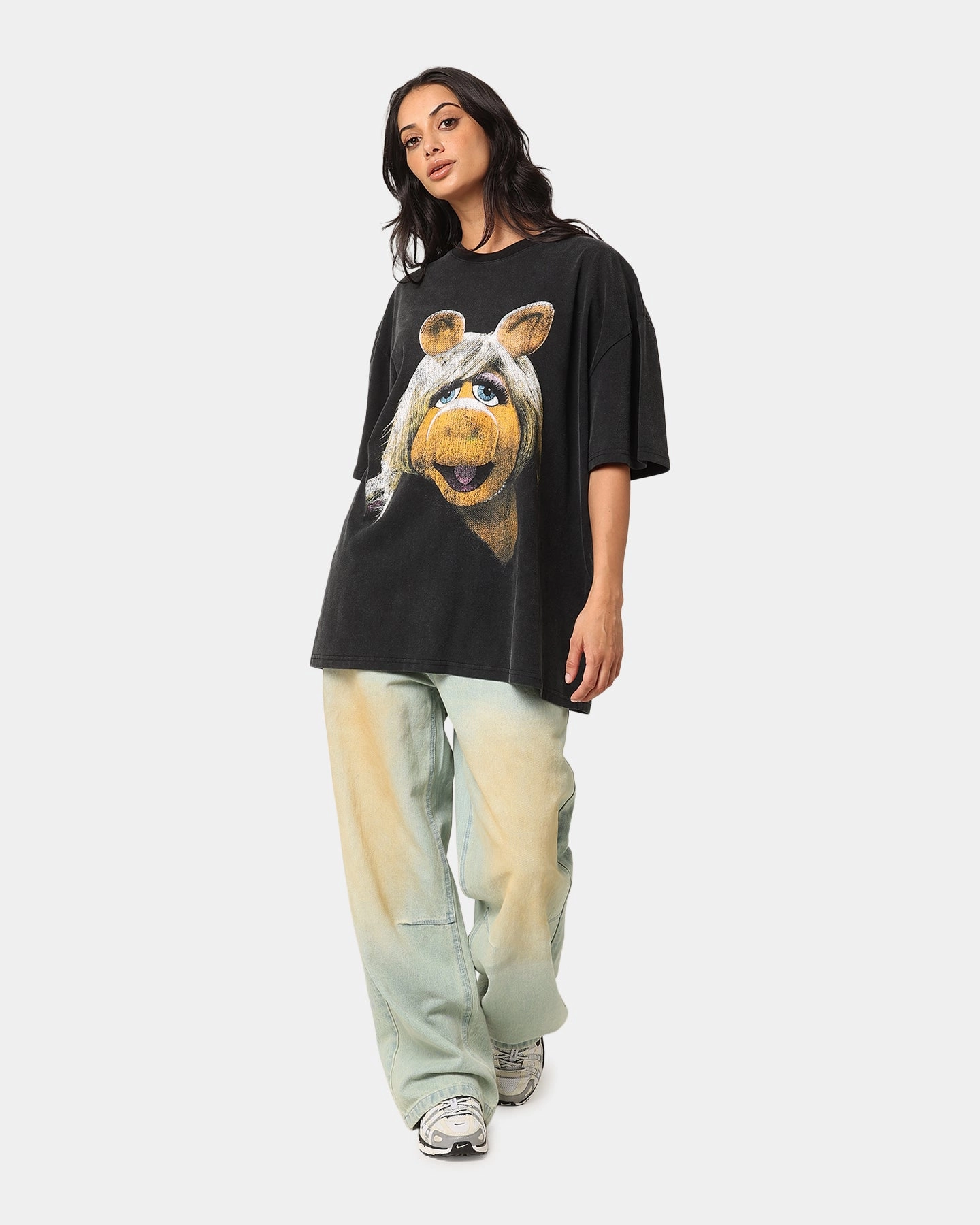 All-Day Wear American Thrift Disney The Muppets Miss Piggy Heavy T-Shirt Vintage Black
