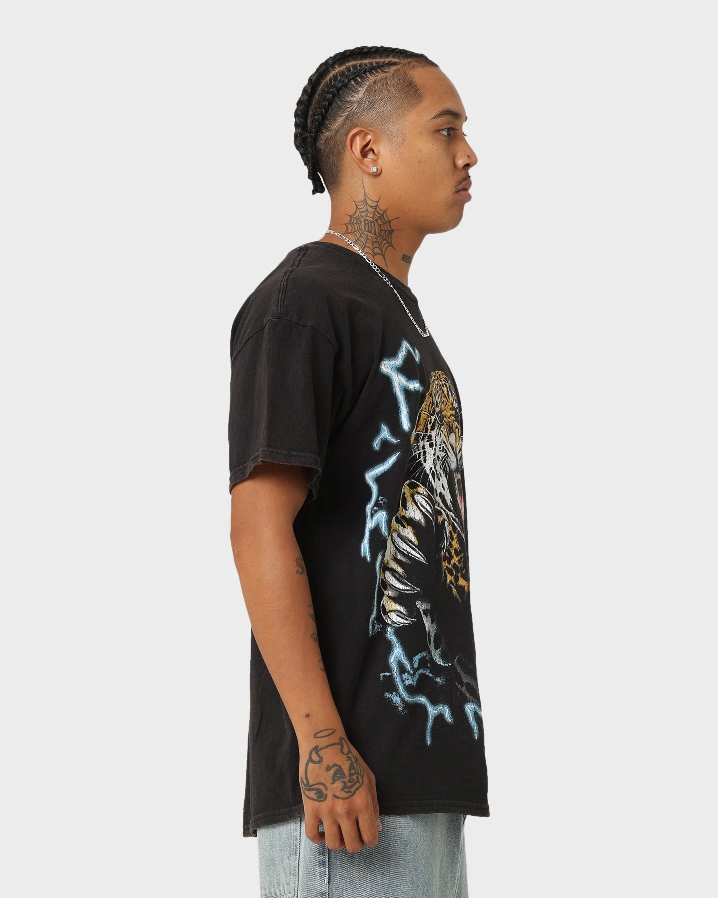 spandex blend Versatile Comfort Style American Thrift Fearless Vintage T-Shirt Black Wash