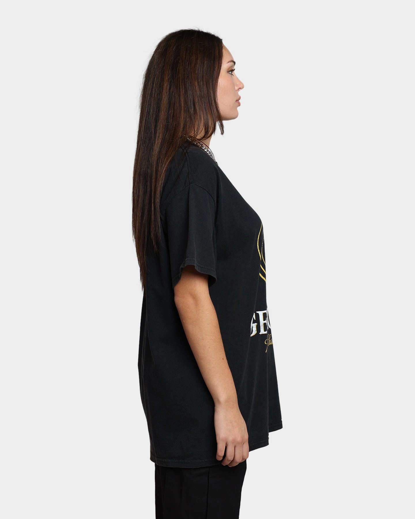 AntiPilling Treatment UltraLightweight American Thrift Georgia Vintage T-Shirt Black Wash