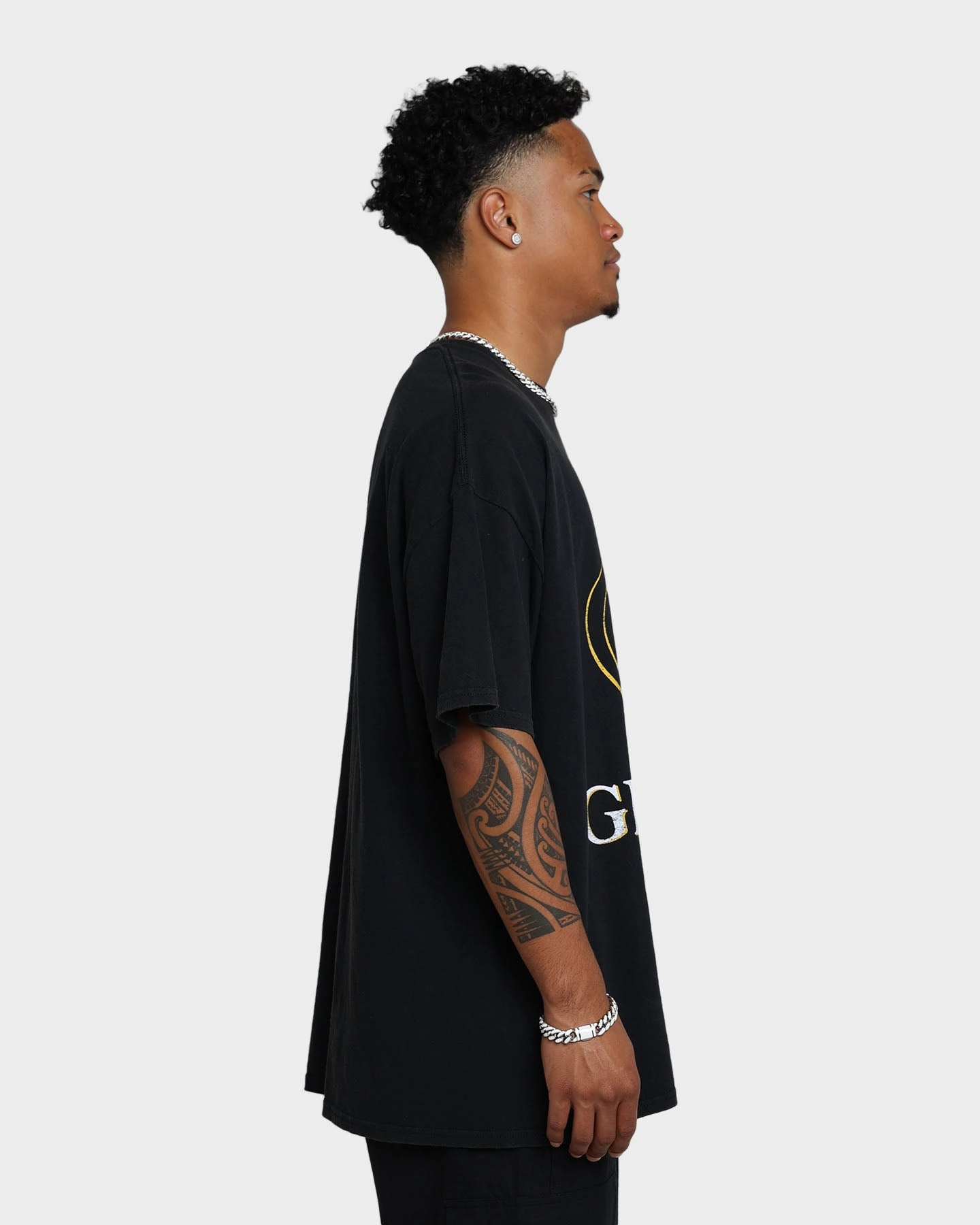 American Thrift Georgia Vintage T-Shirt Black Wash Casual Layer Look Perfectly Fit