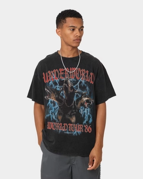 American Thrift Hades Tour Premium Thrifted Vintage T-Shirt Black Wash Fun Style