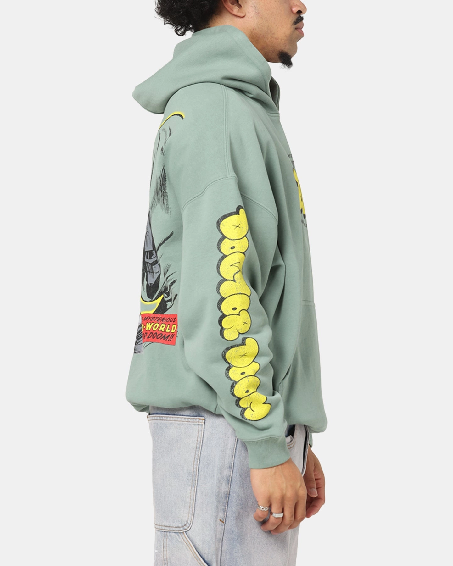 American Thrift Marvel Fantastic Four Doctor Doom Villian Premium Hoodie Green kids' Seasonal Function