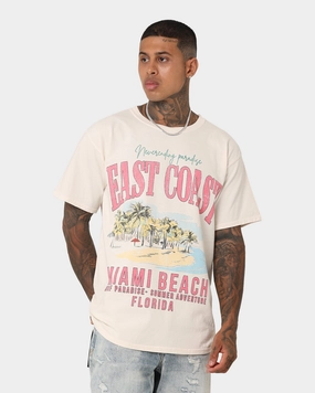 American Thrift Miami Beach Vintage T-Shirt Off White Solid color purity Soft touch finish