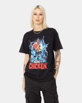 American Thrift Robot Chicken Vintage T-Shirt Black Wash Weekend Trend