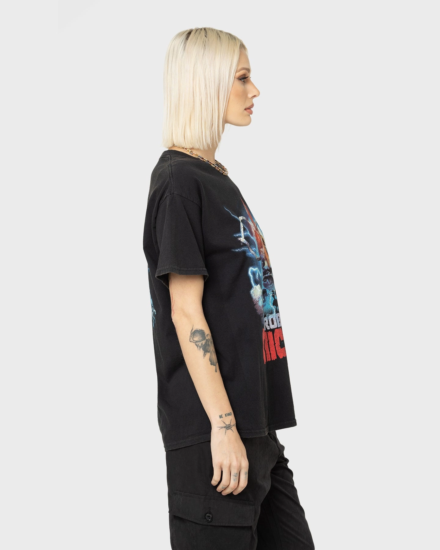 Fit For Comfort American Thrift Robot Chicken Vintage T-Shirt Black Wash